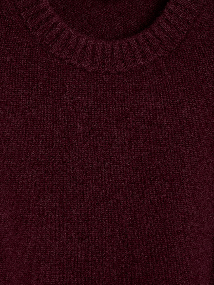 Lässiger Pullover aus Kaschmir und Wolle-#45282F-12871