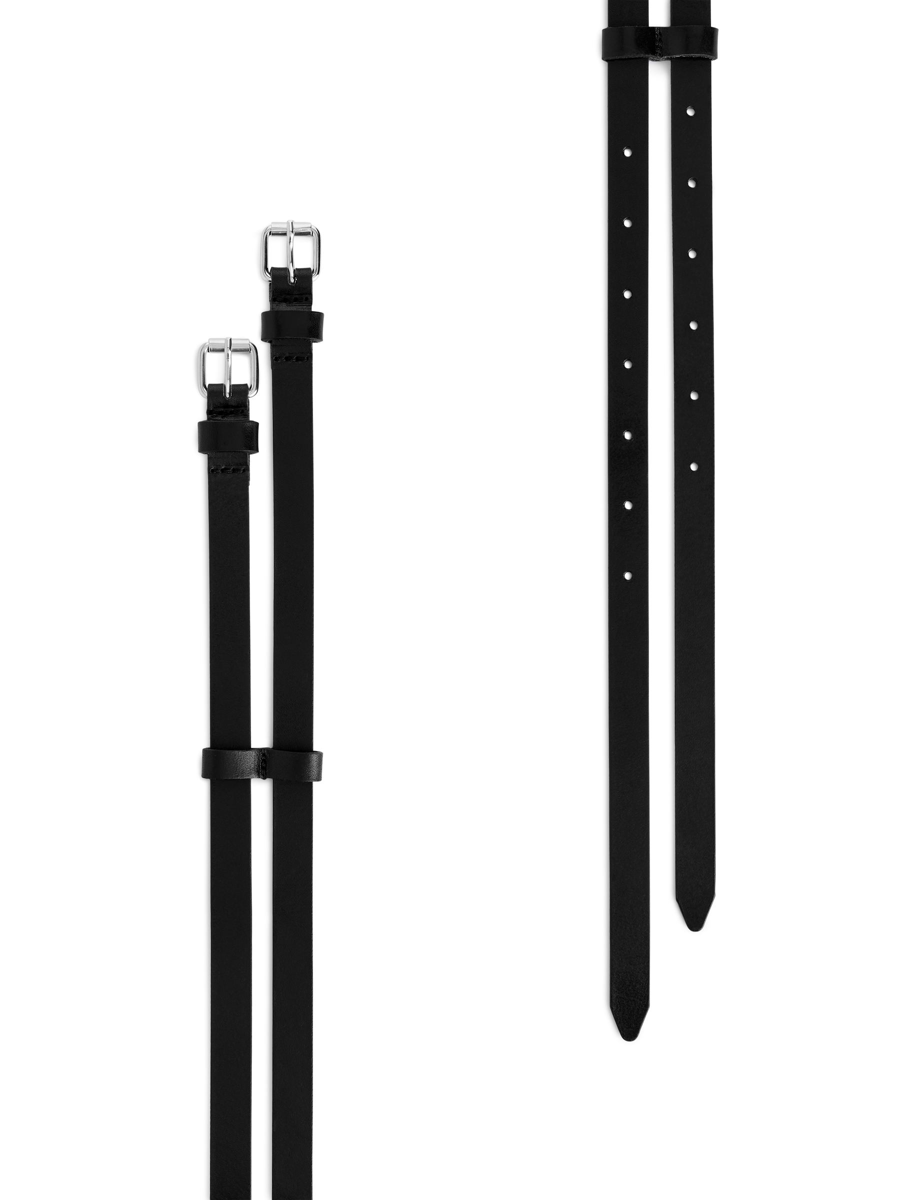 Doppelgürtel aus Leder - Schwarz - Damen - StillMedia/DescriptiveDetail - 2