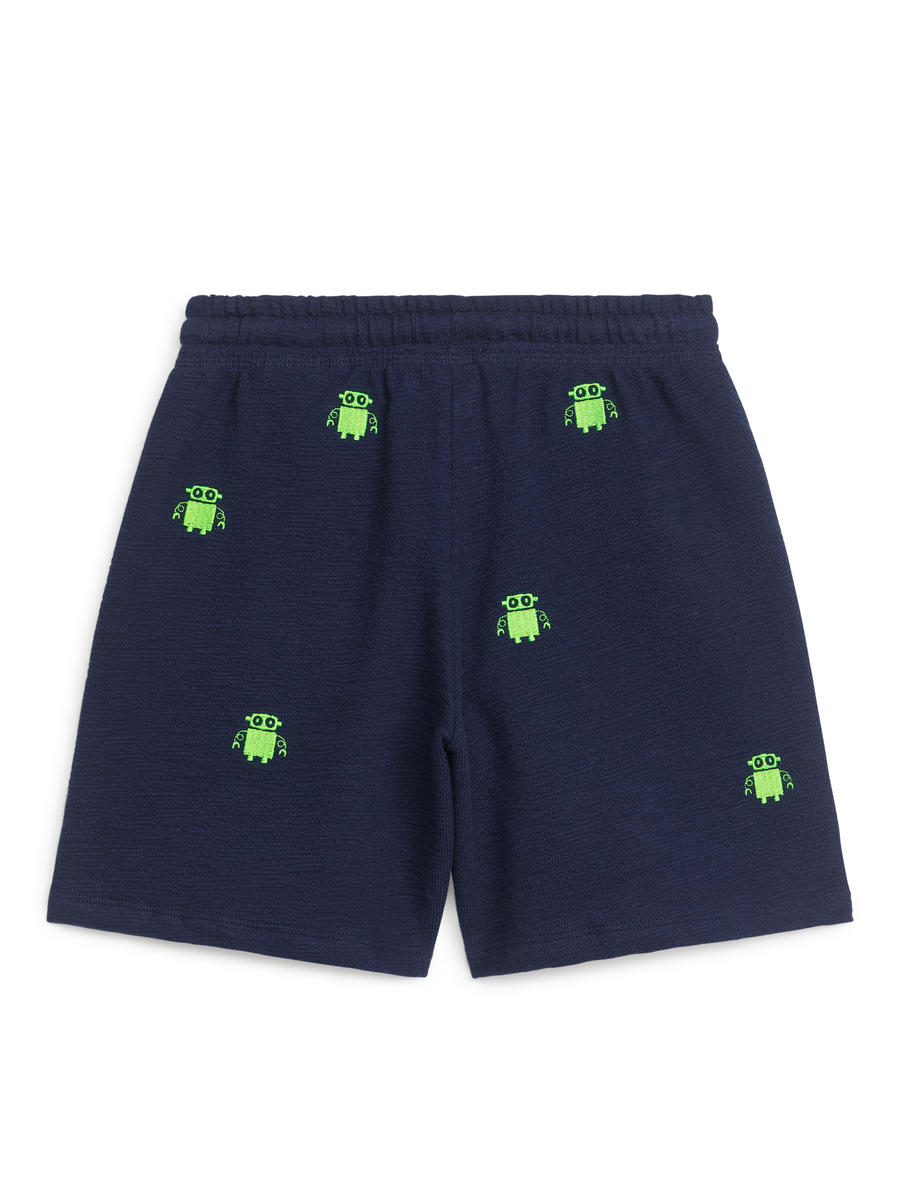 Sweatshorts mit Roboterstickerei-#23263B-4264