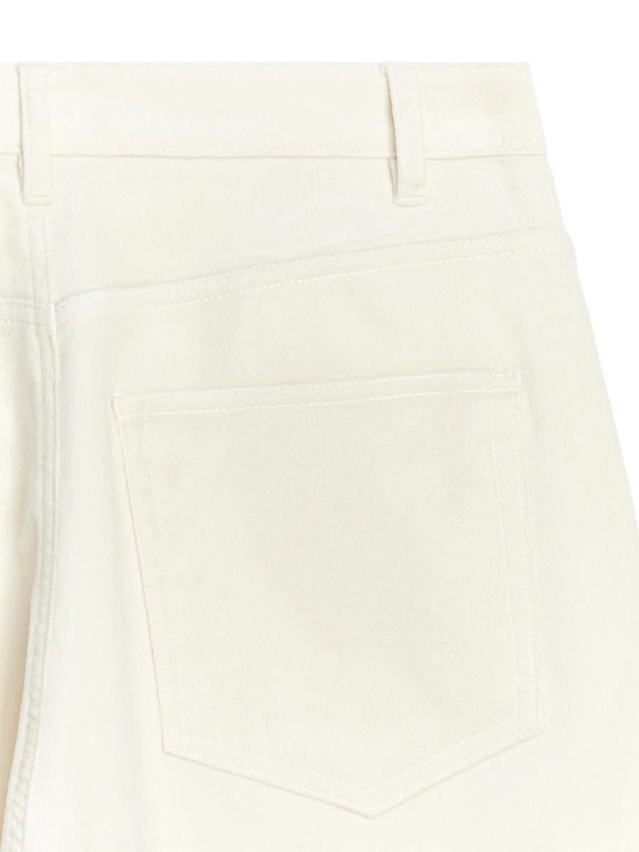 Pantalon velours blanc cassé femme best sale