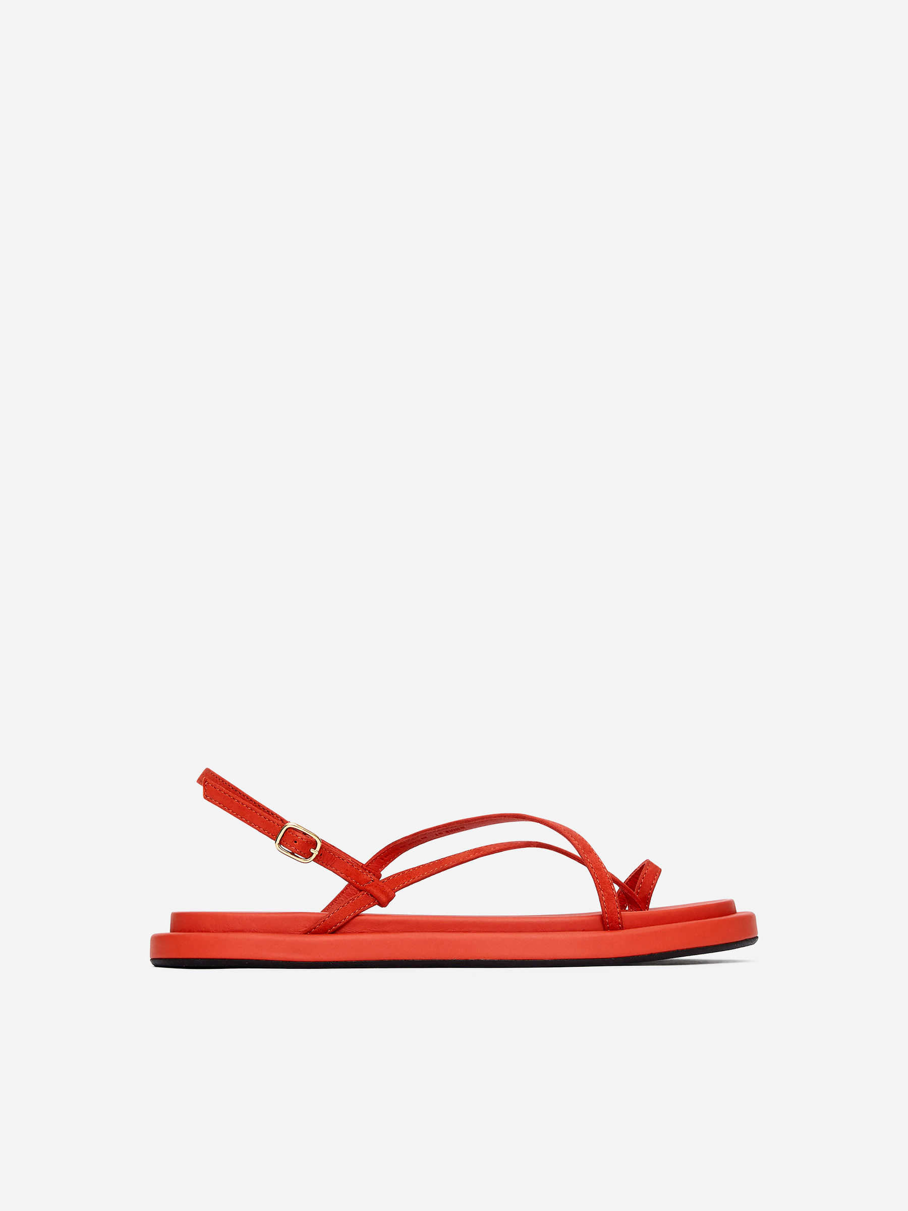 Sandalias de tiras de piel-#DC4416-16048