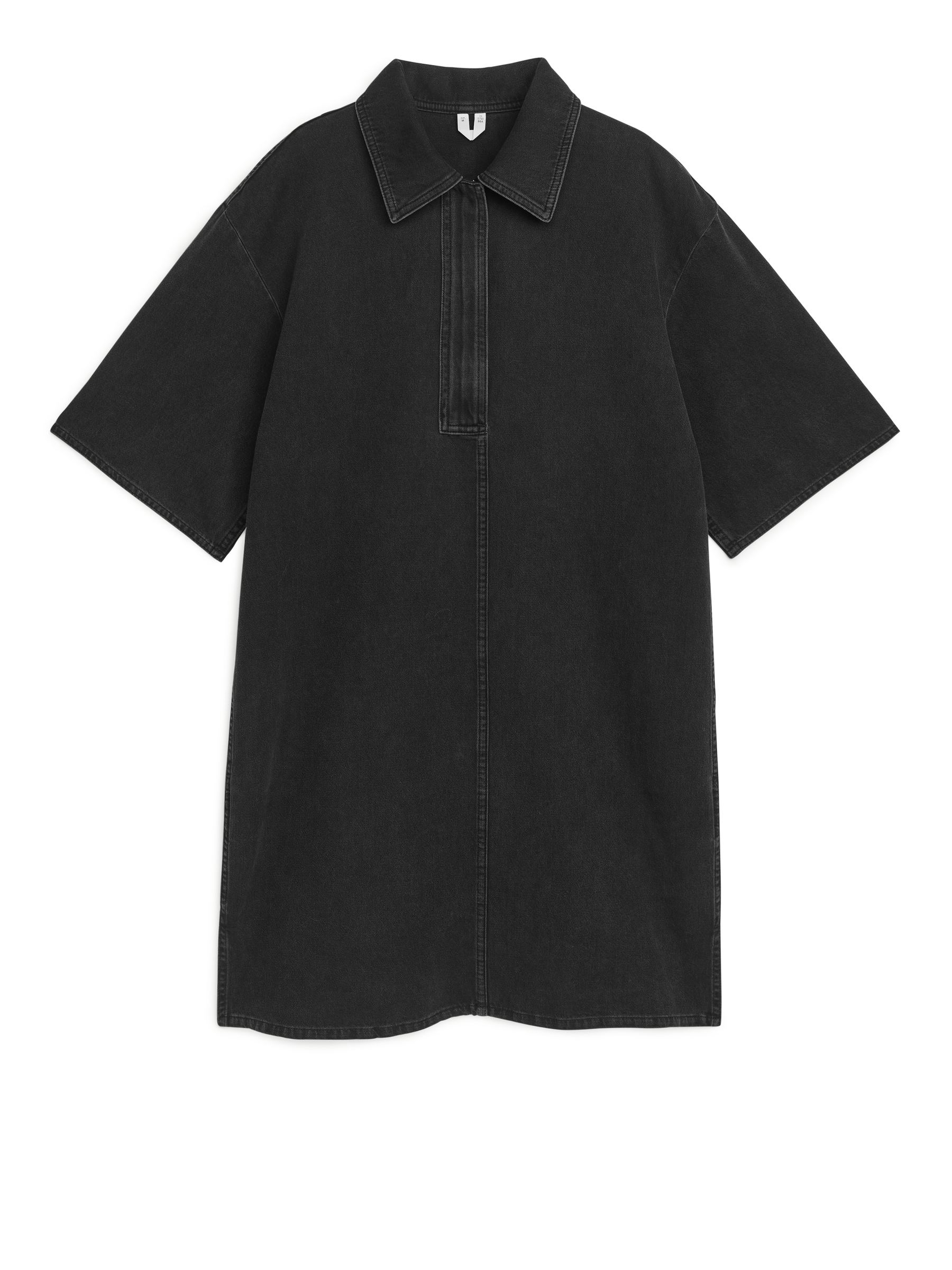 Denim Shirt Dress-#272628-1685