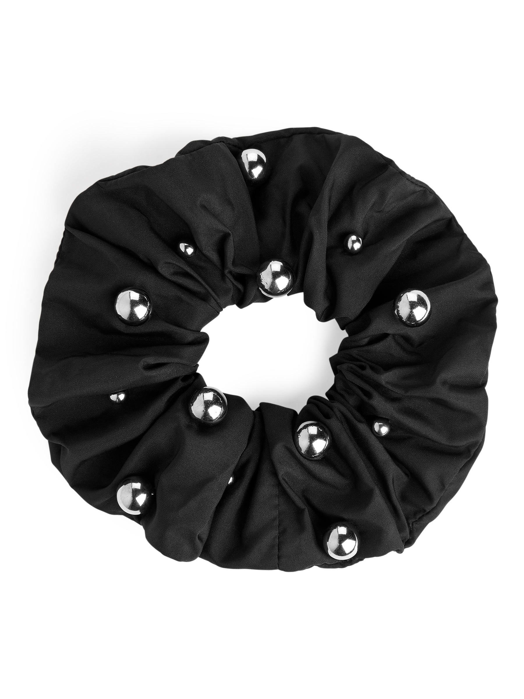 Taffeta Embellished Scrunchie - Black - Women - StillMedia/DescriptiveStillLife - 1