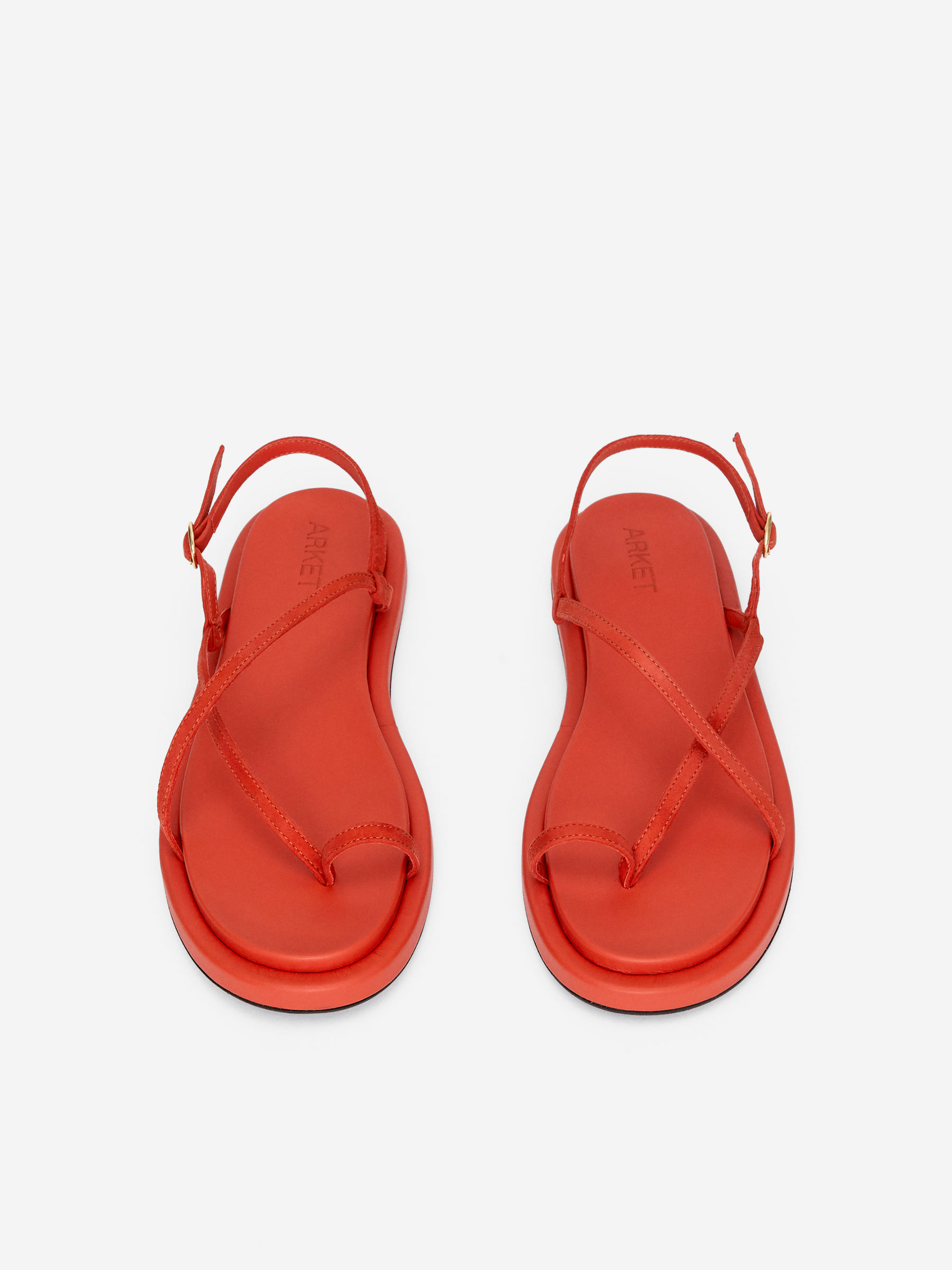 Sandalias de tiras de piel - Naranja - Women - StillMedia/DescriptiveStillLife - 2