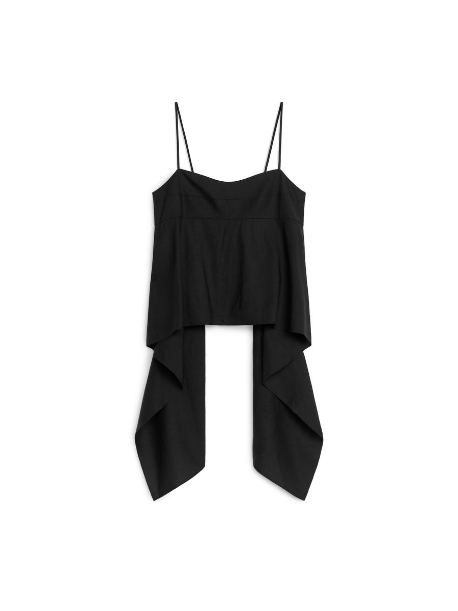 Back-Detail Strap Top - Black - Slim fit - Women - 1230479001