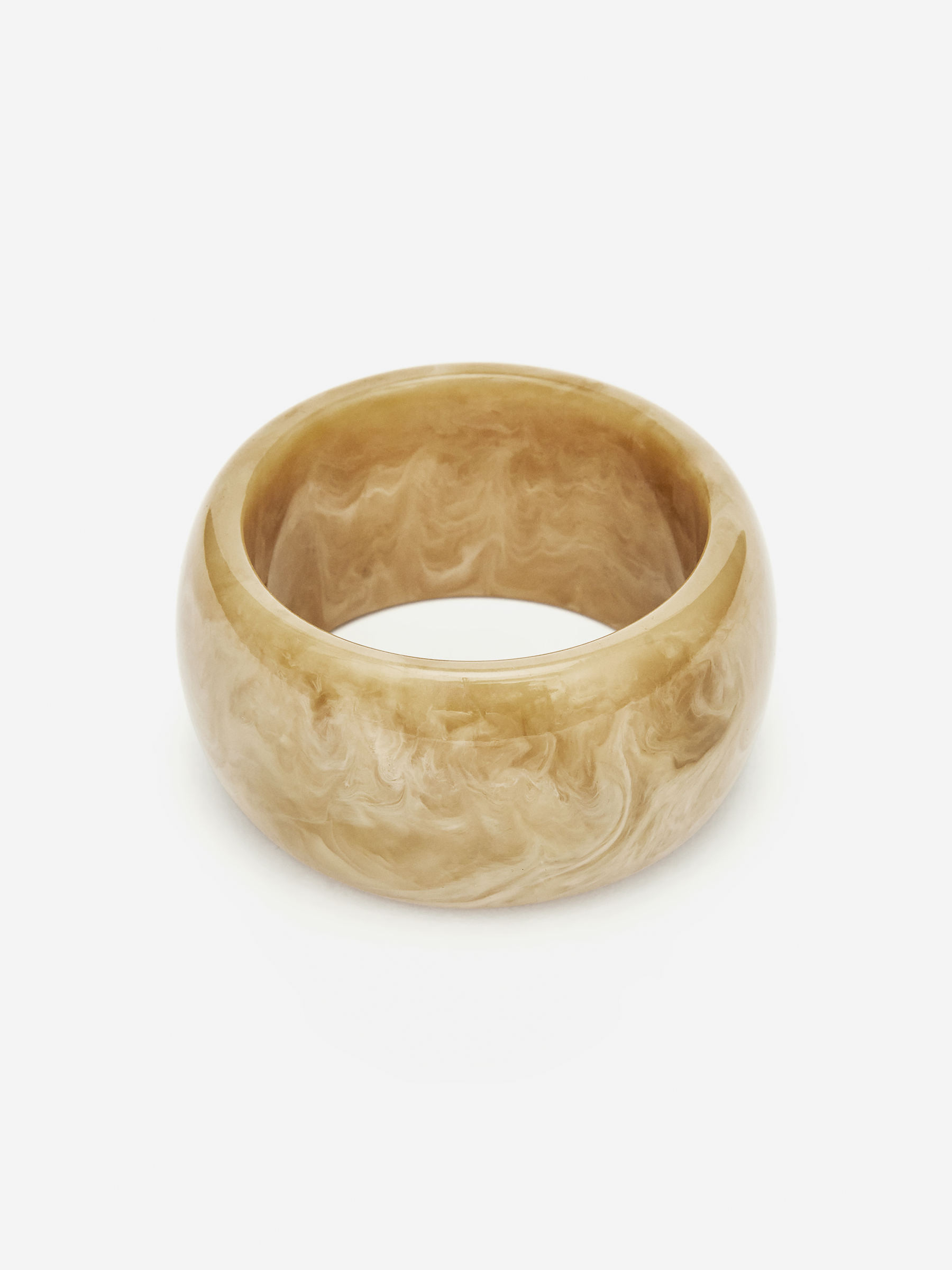 Resin Bangle-#EFE7C2-15561