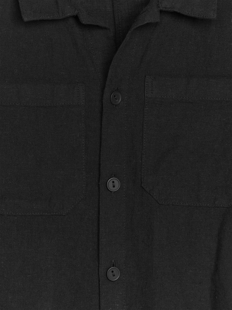 Linen Cotton Overshirt-#363638-11691