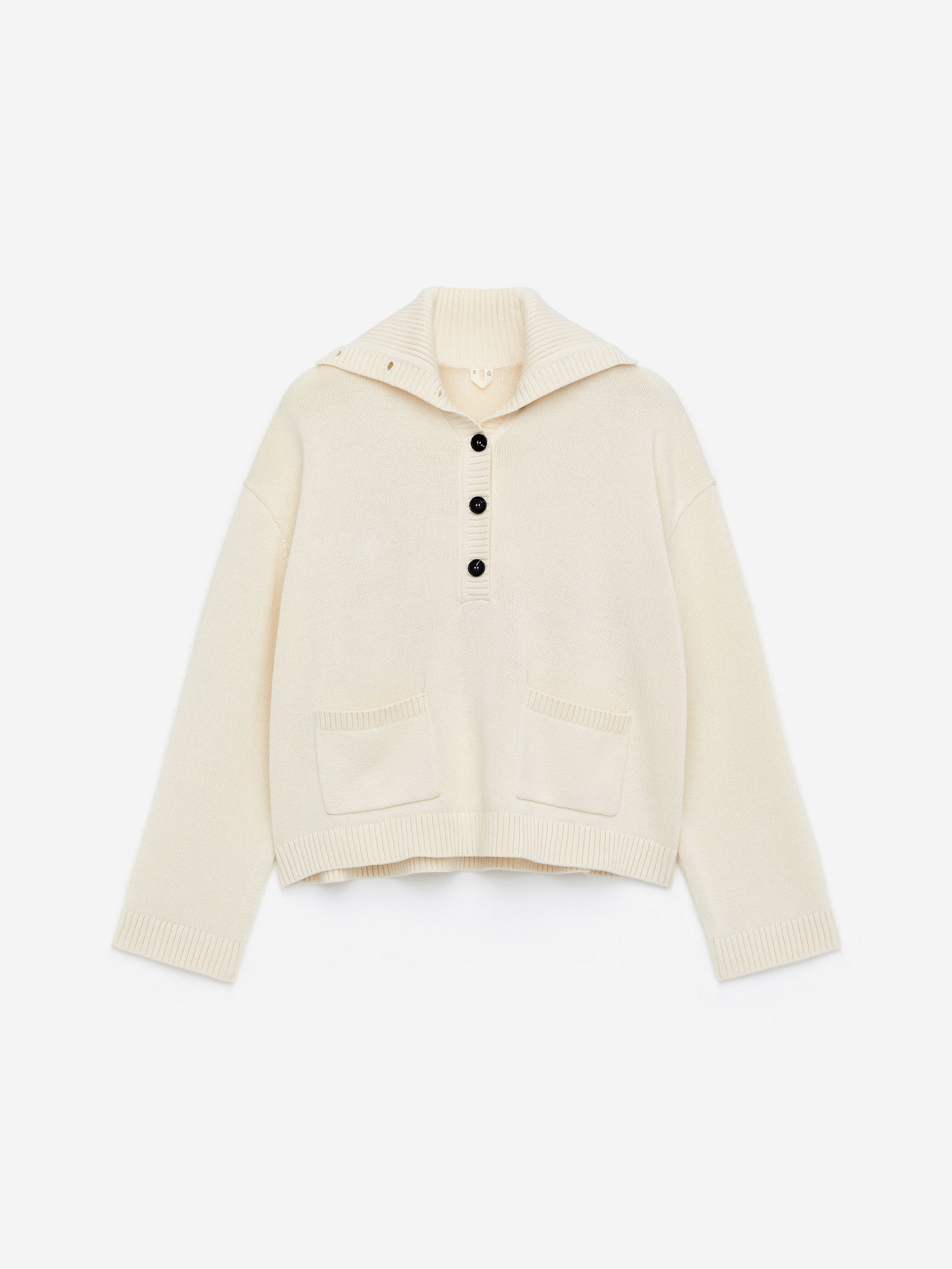 High-Neck Jumper-#F2E8D6-15926