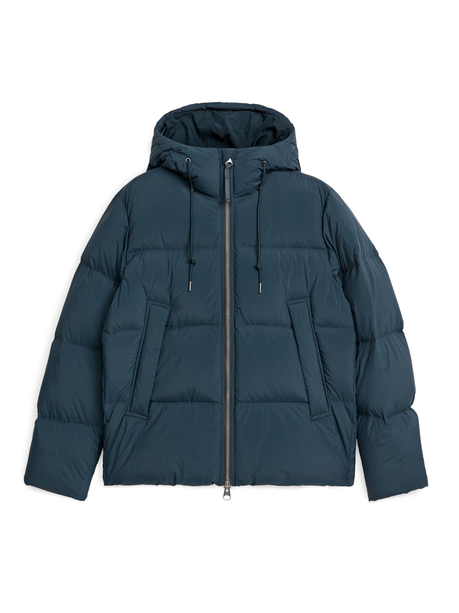 Upcycled Down Puffer Jacket - Dark Petrol - Regular fit - Men - StillMedia/DescriptiveStillLife - 1