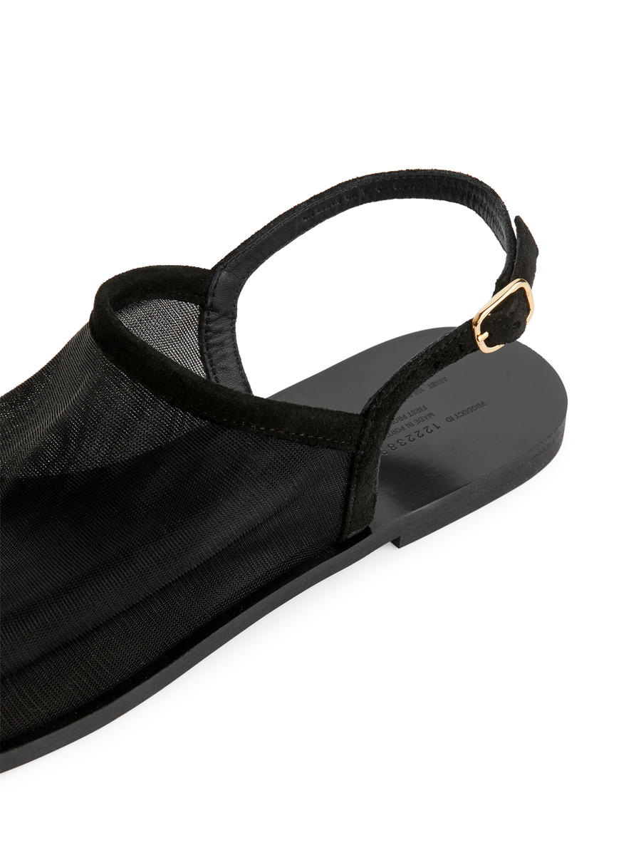 Mesh Slides - Black - Regular fit - Women - 1222389001