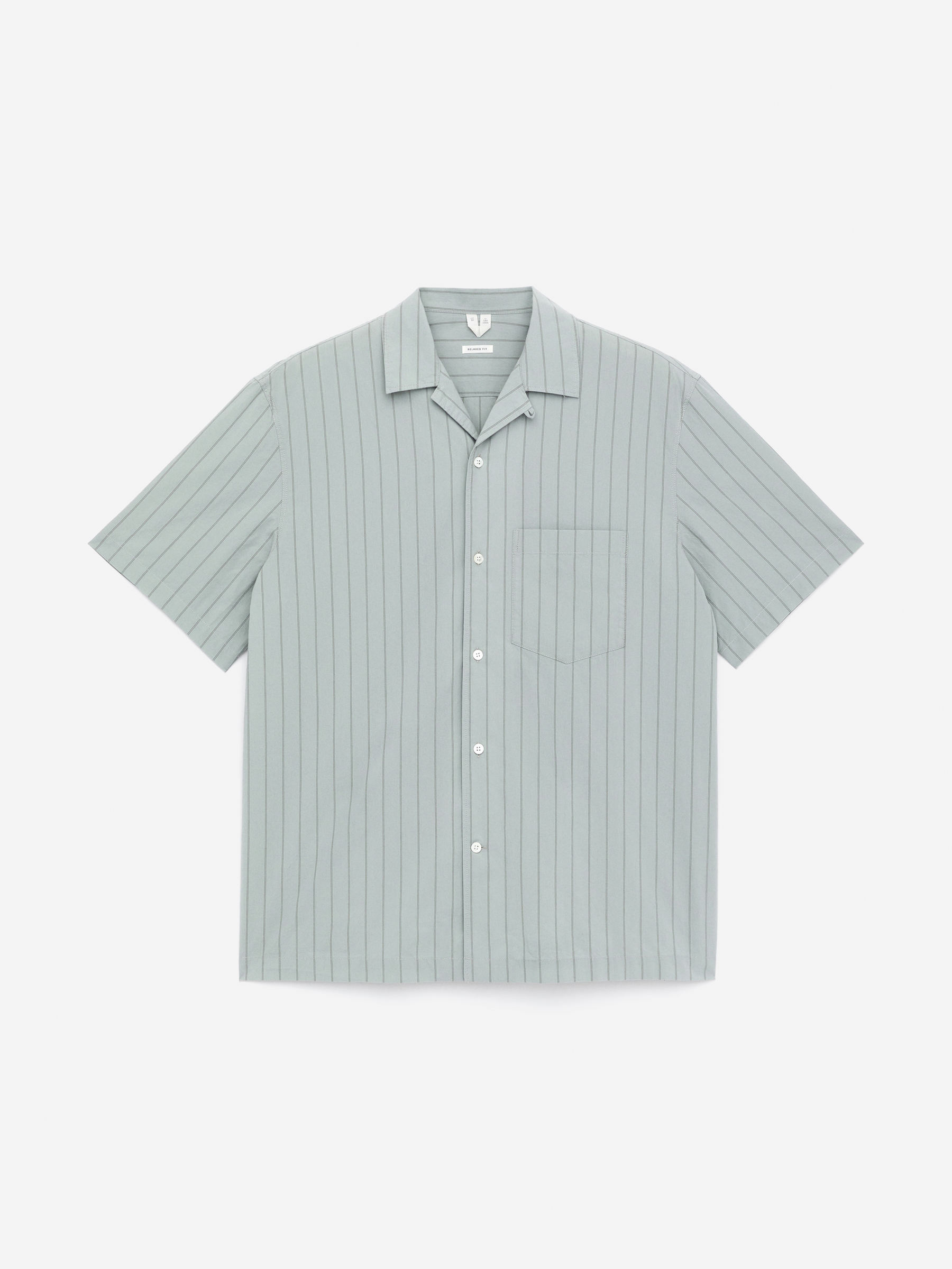 Cotton Resort Shirt-#A8ACA9-15907