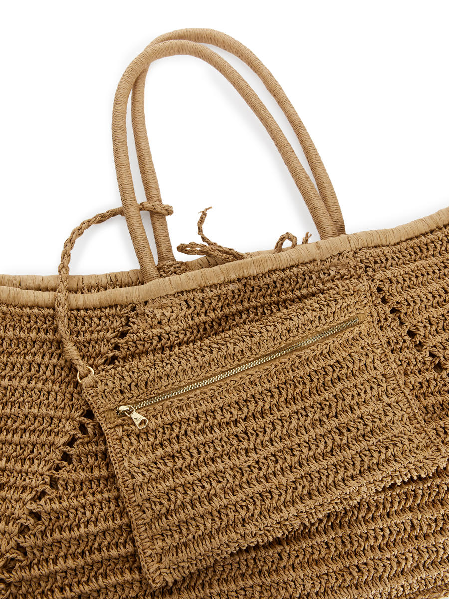 Straw Tote - Beige - Women - 1222319001