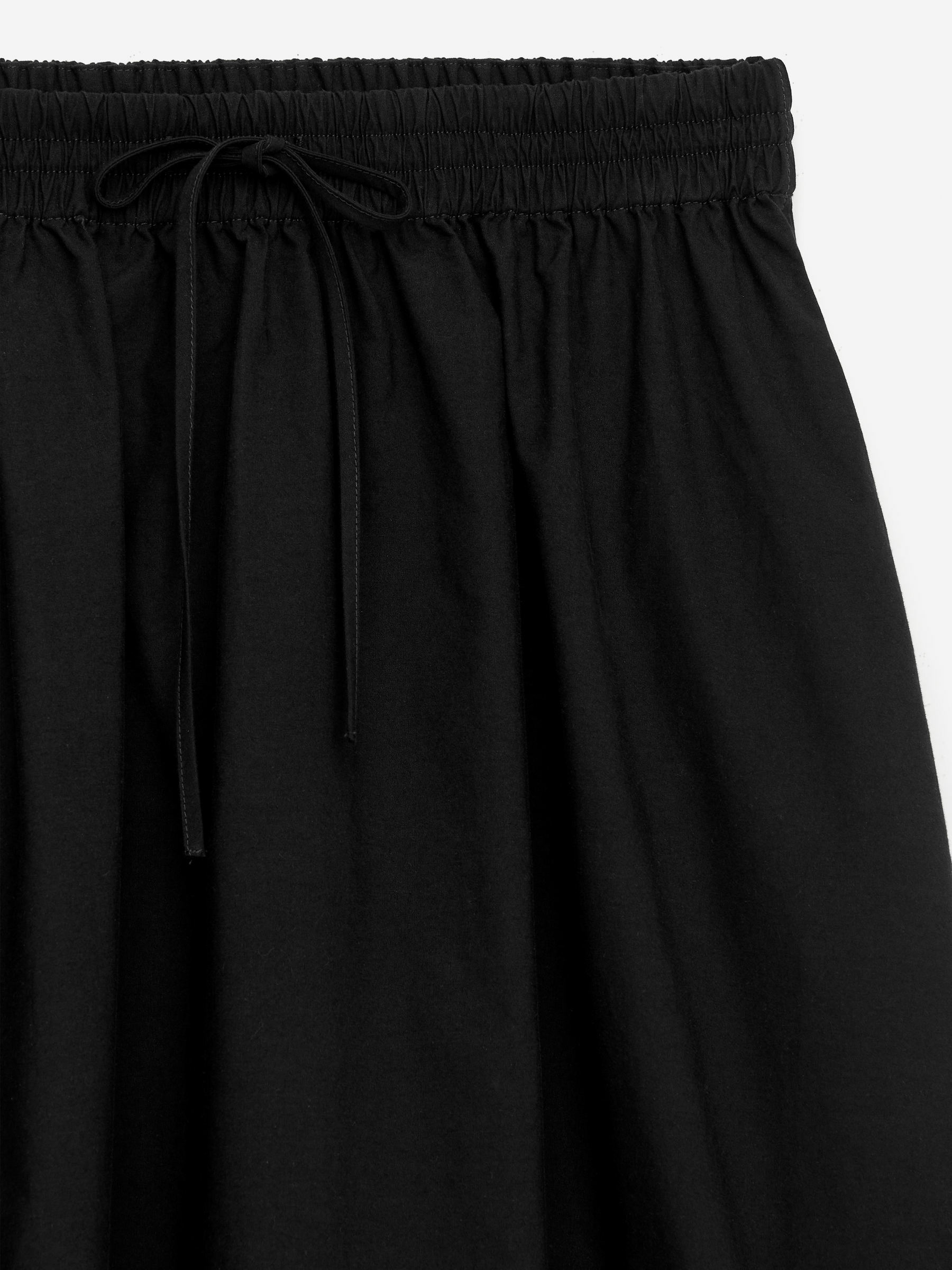 Cotton Midi Skirt - Black - Regular fit - Women - StillMedia/DescriptiveDetail - 1