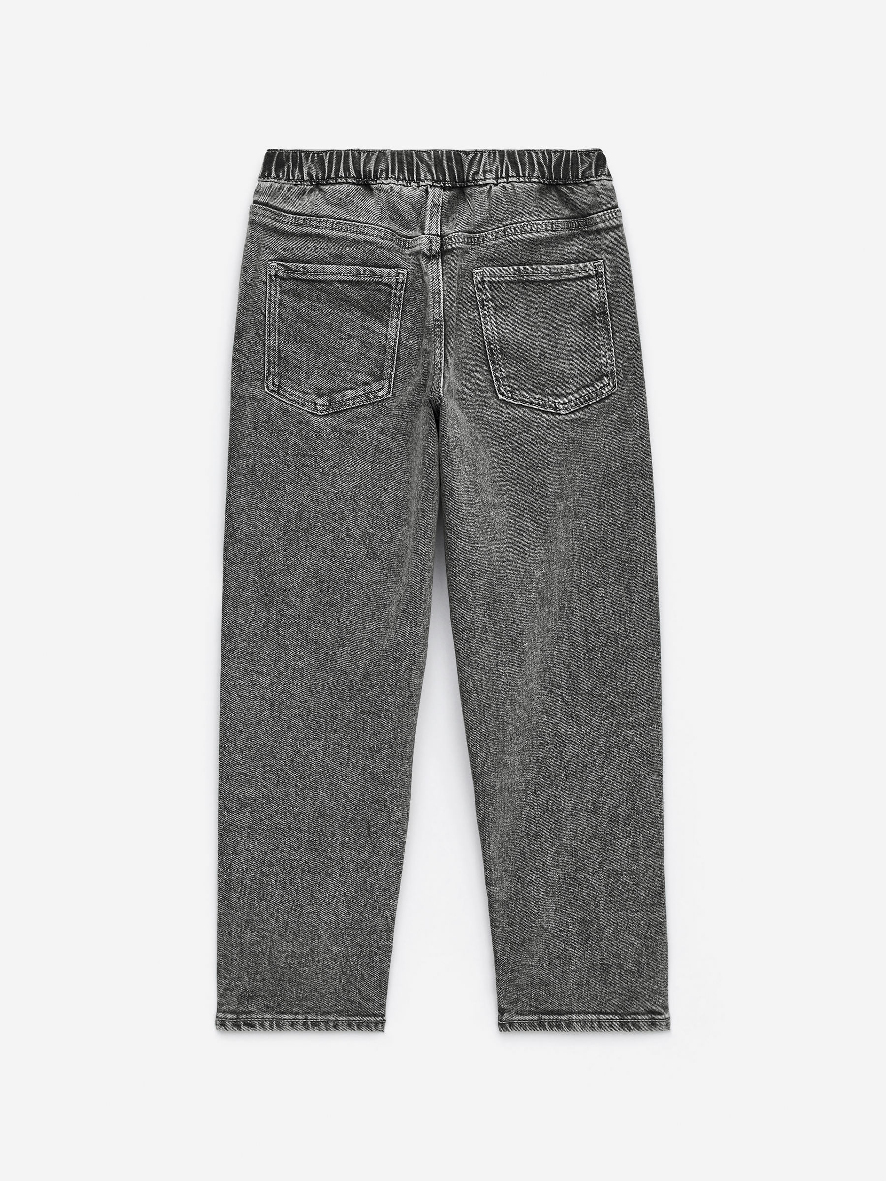 Pull-On Denim Trousers - Washed Grey - Relaxed fit - Children - StillMedia/DescriptiveStillLife - 5