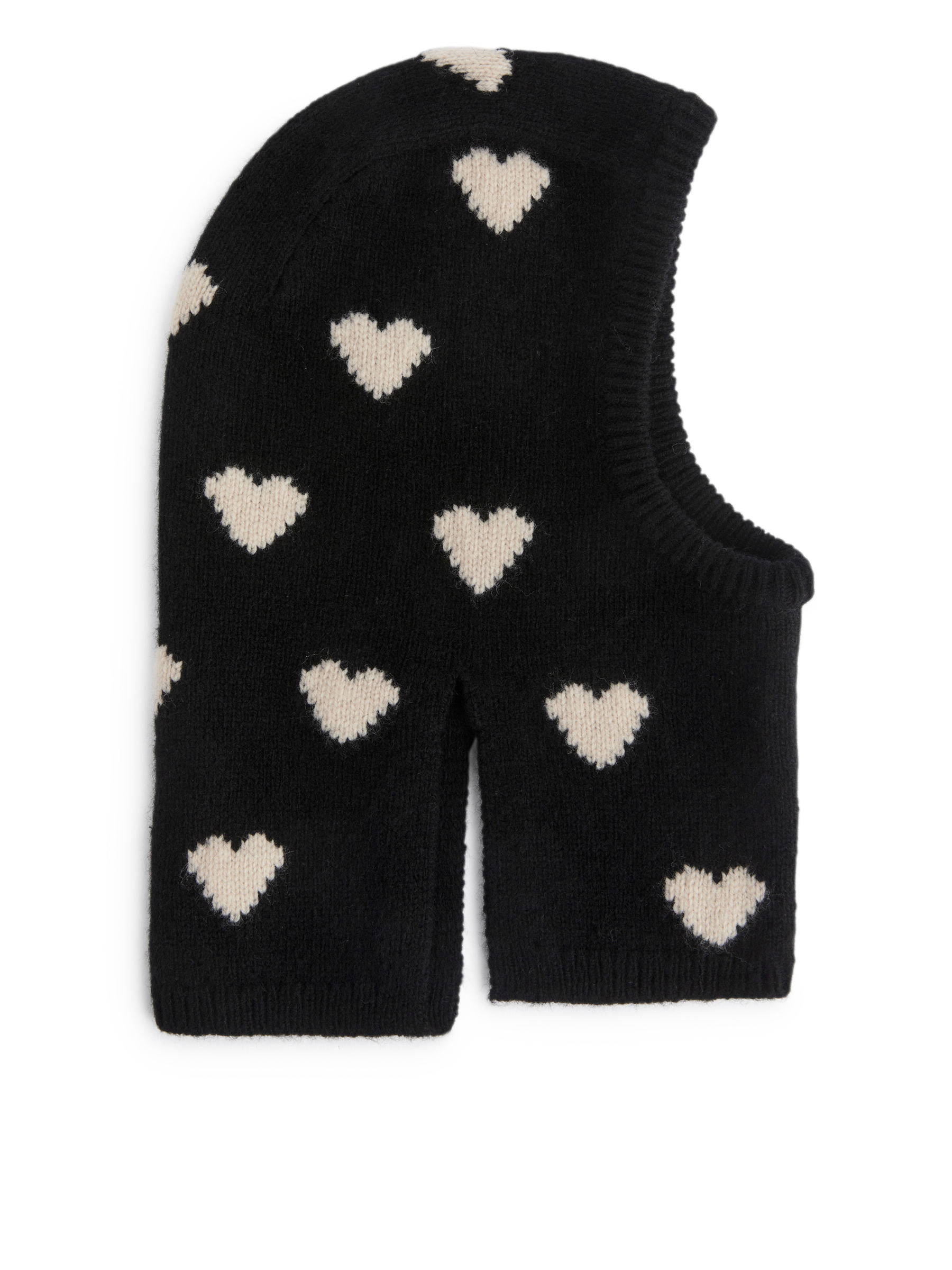 Knitted Wool Hood-#272628-12799