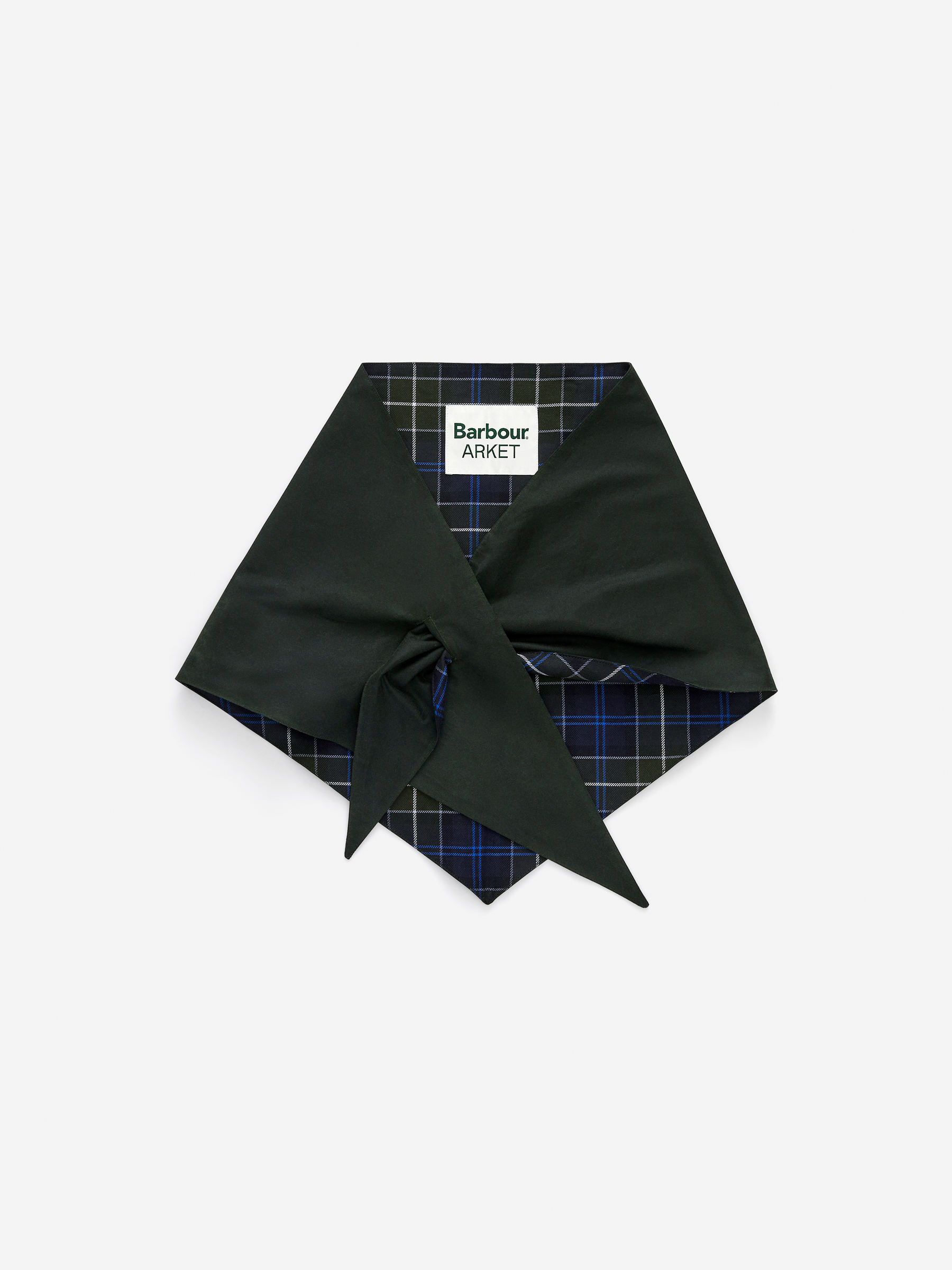 ARKET and Barbour Waxed Cotton Scarf-#4C5353-17244