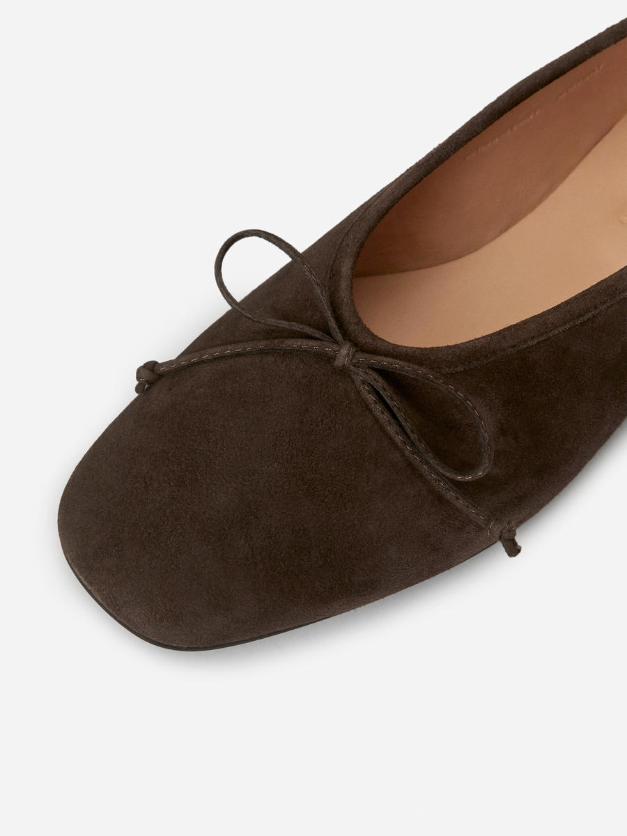 Suede Ballerina-#52453E-14148