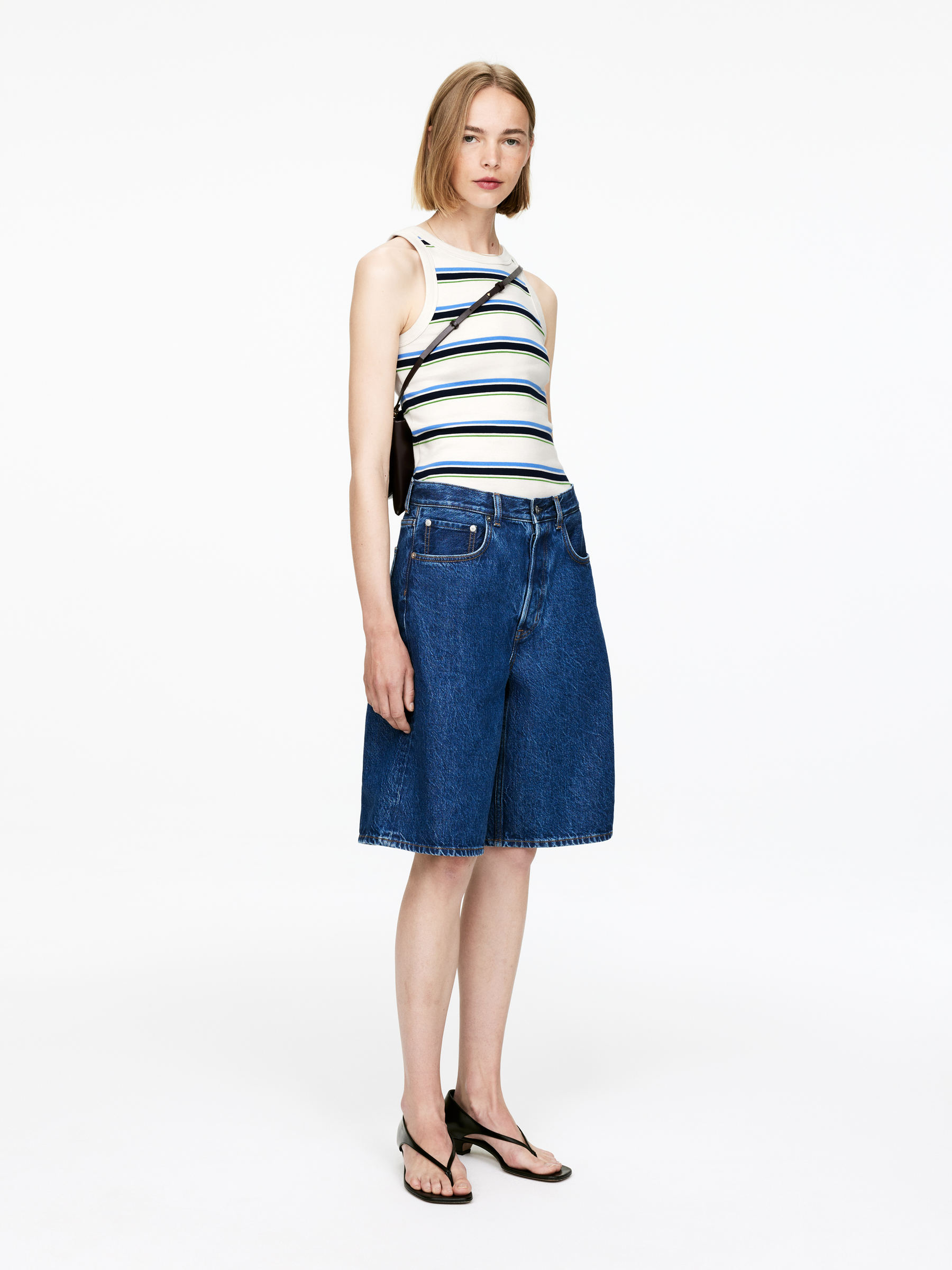 Rib Tank Top - Off White/Striped - Slim fit - Women - StillMedia/Lookbook - 6