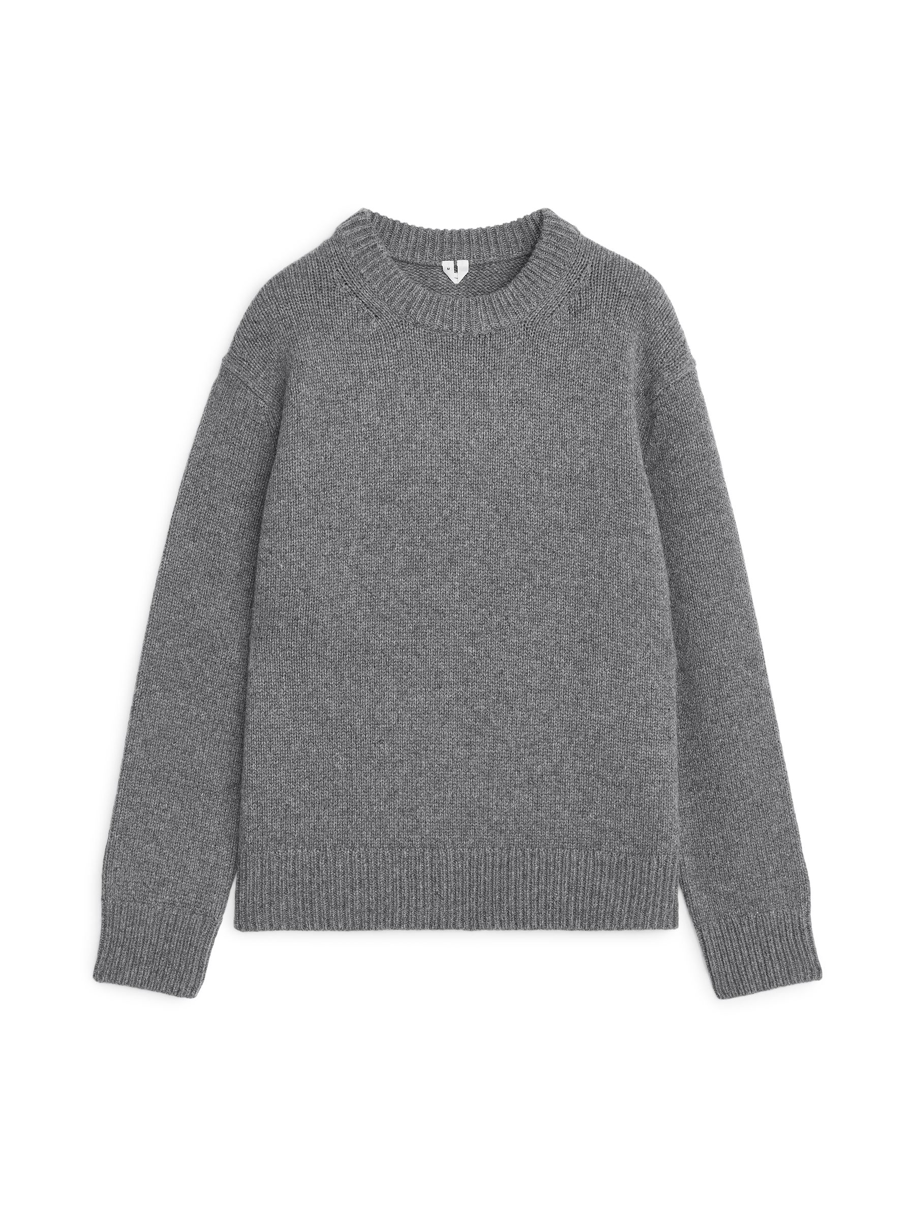 Heavy Knit Wool Blend Jumper - Grey - Oversized - Men - StillMedia/DescriptiveStillLife - 1