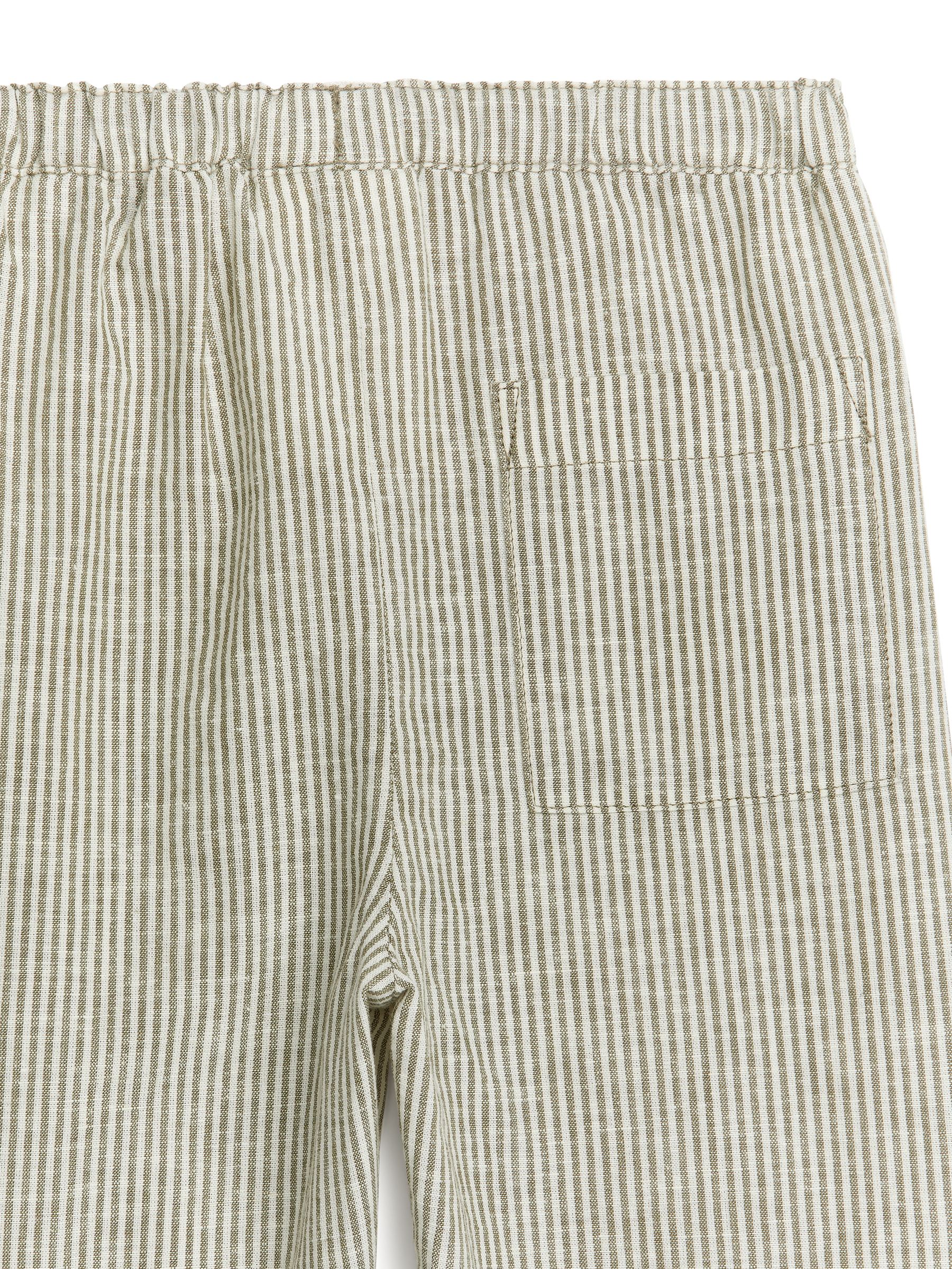 Linnebyxor - Kaki/vit - Relaxed fit - Children - StillMedia/DescriptiveDetail - 3