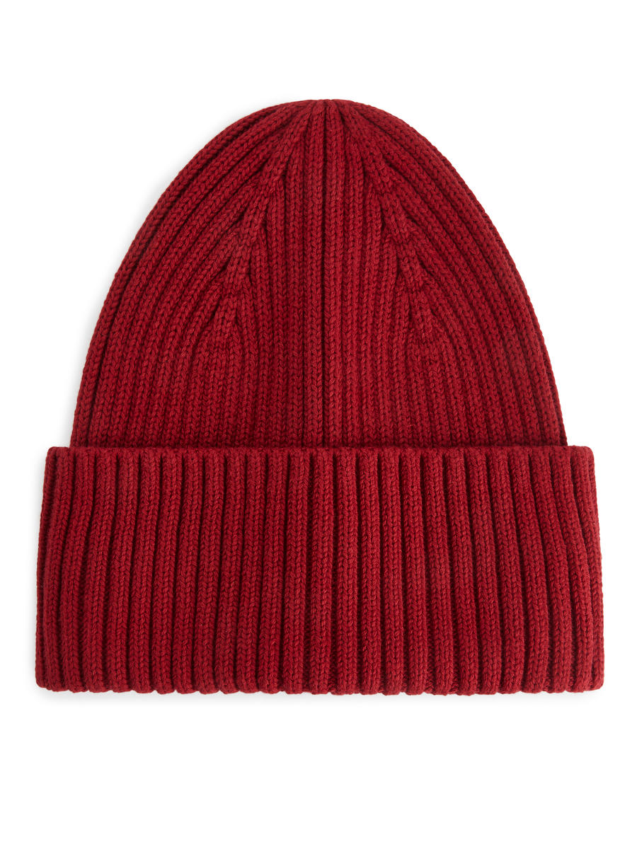 Rib Knit Beanie-#702B33-11686