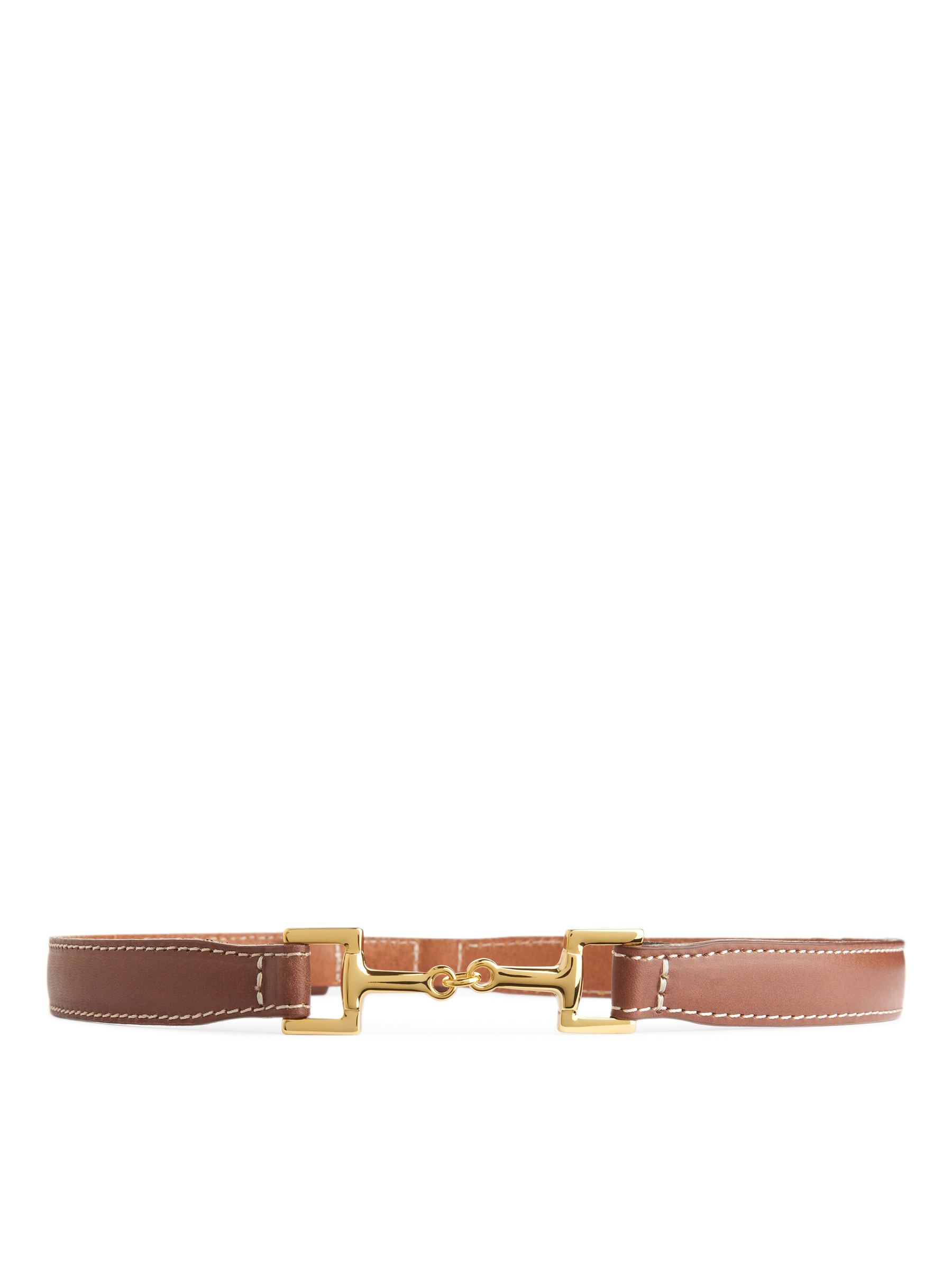 Ceinture en cuir avec boucle mors - Marron - Femme - StillMedia/DescriptiveStillLife - 1