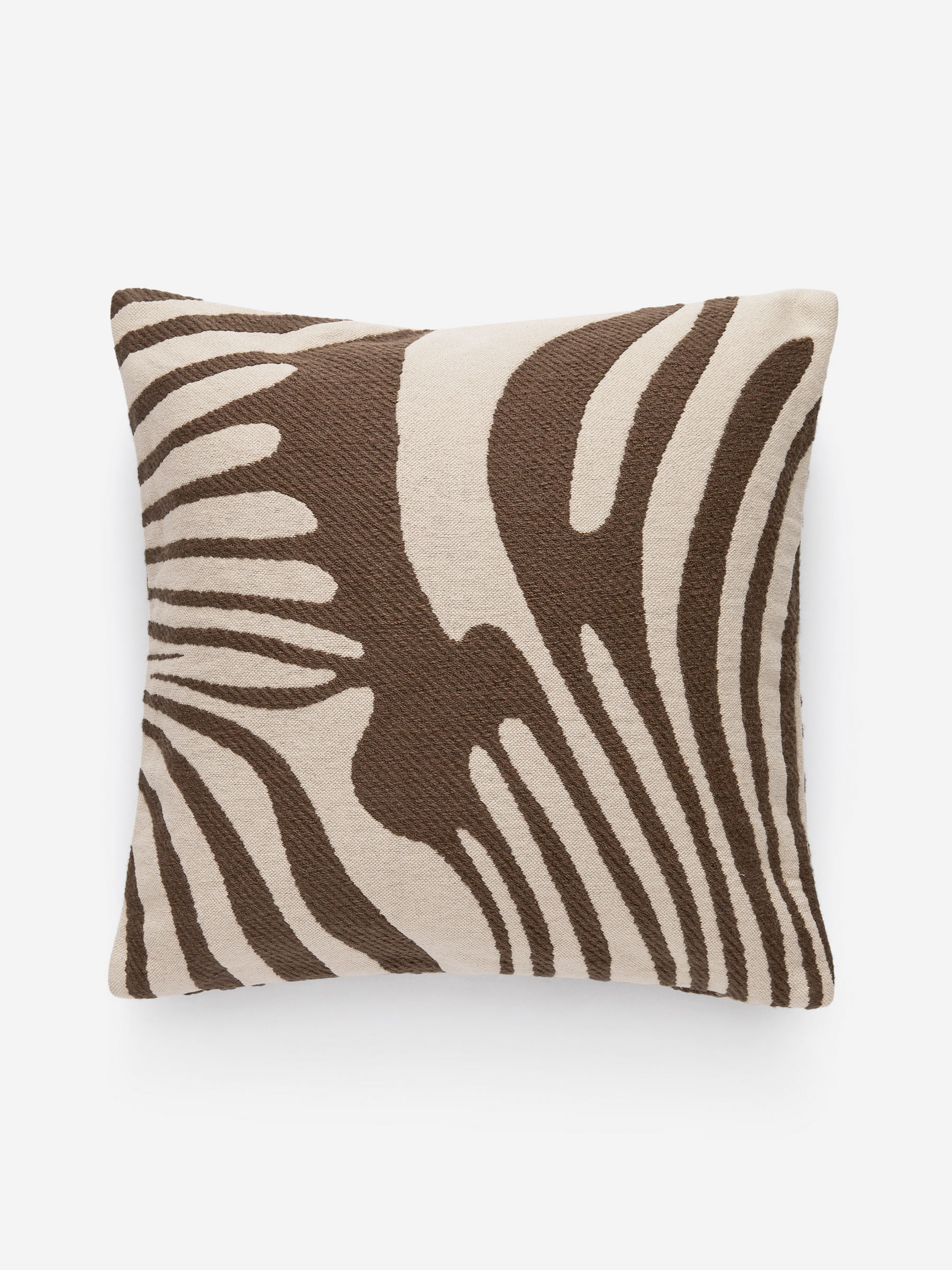 Kuddfodral i ull och bomull 50 x 50 cm - Mörk mullvad/vit - Homeware - StillMedia/DescriptiveStillLife - 2