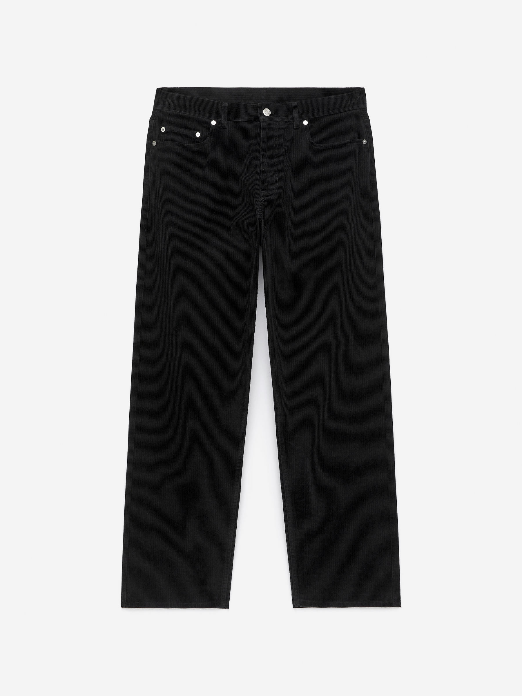 Loose Corduroy Trousers-Black-16002