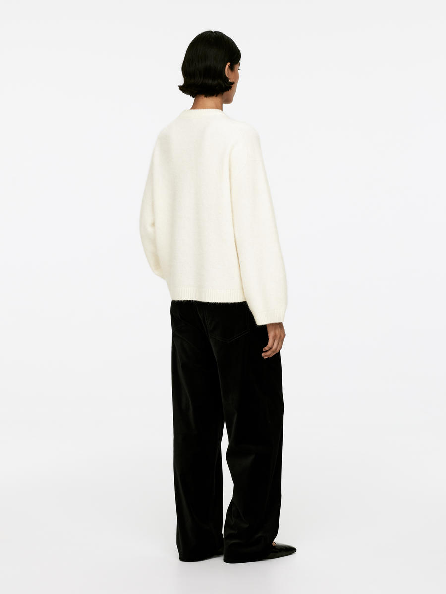 Alpaca-Wool Blend Jumper-#F2E8D6-12847