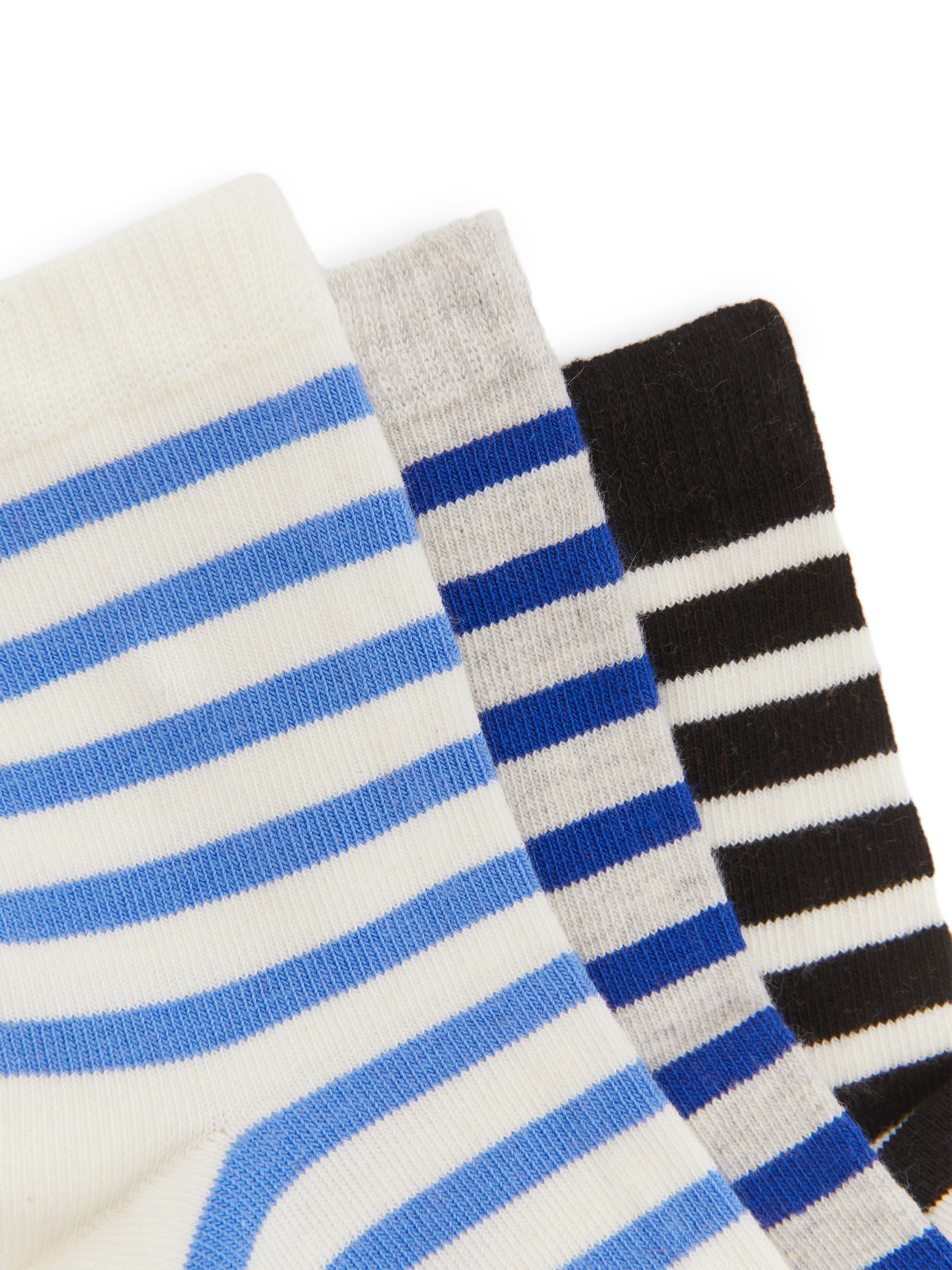 Strumpor i bomull, 3-pack - Vit/grå/svart - Children - StillMedia/DescriptiveDetail - 4