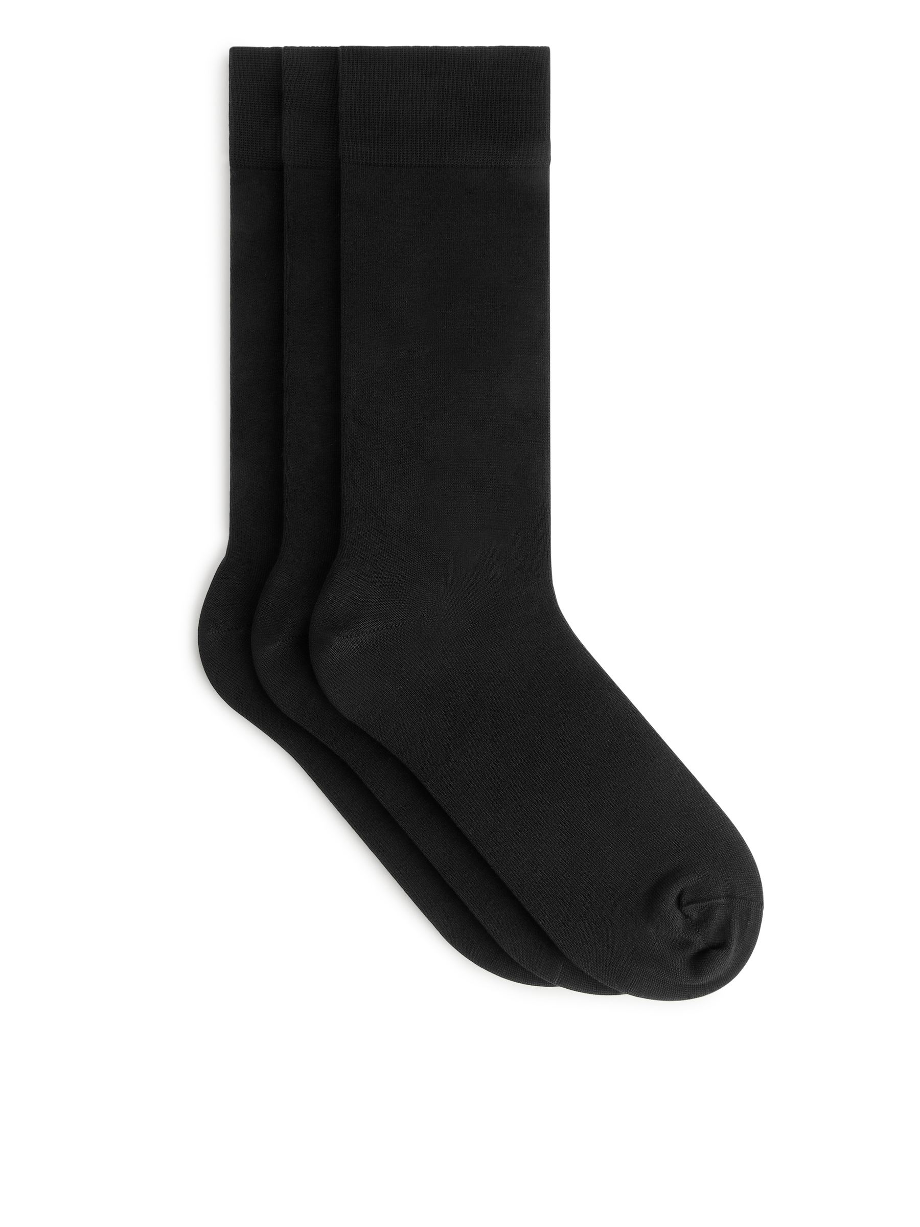 Socken aus merzerisierter Baumwolle, 3er-Set - Schwarz - Herren - StillMedia/DescriptiveStillLife - 1