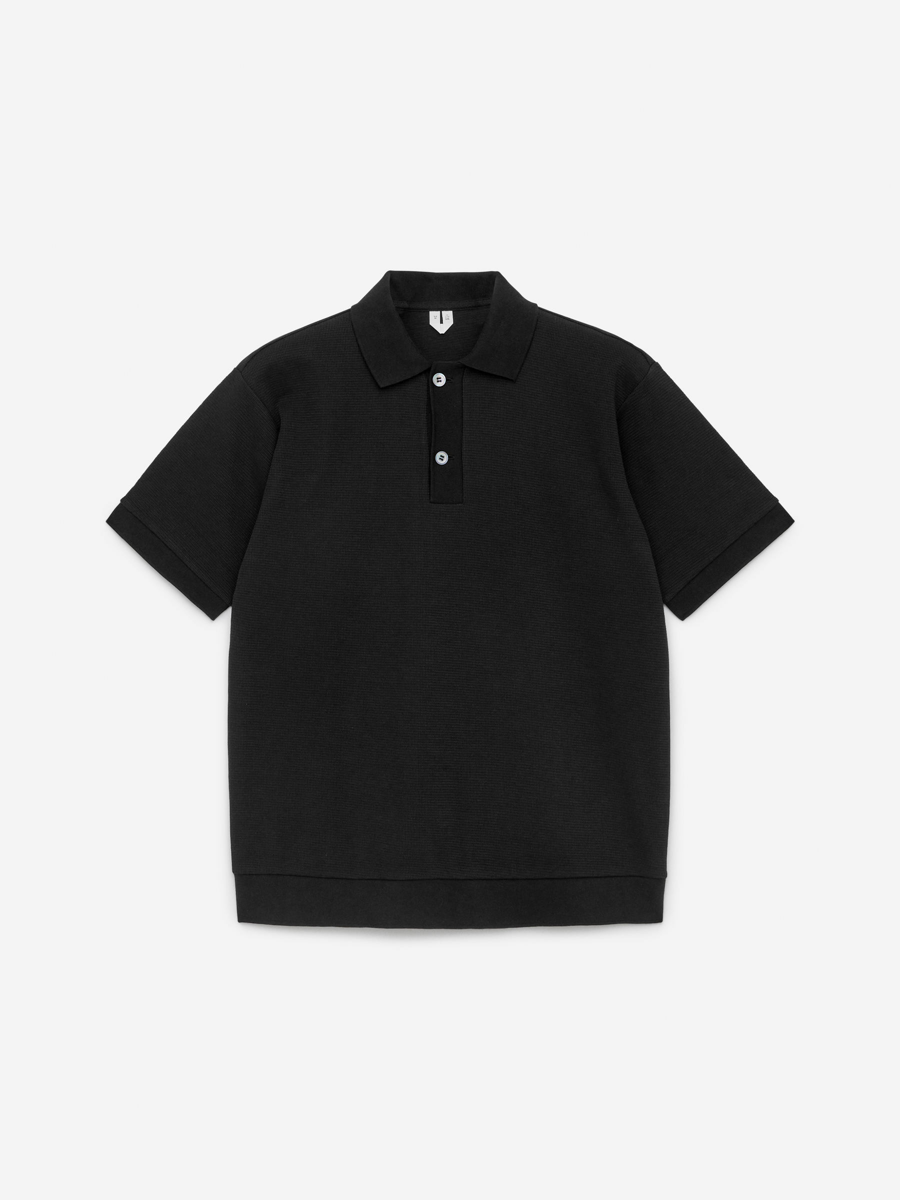 Polo texturé-Noir-7251