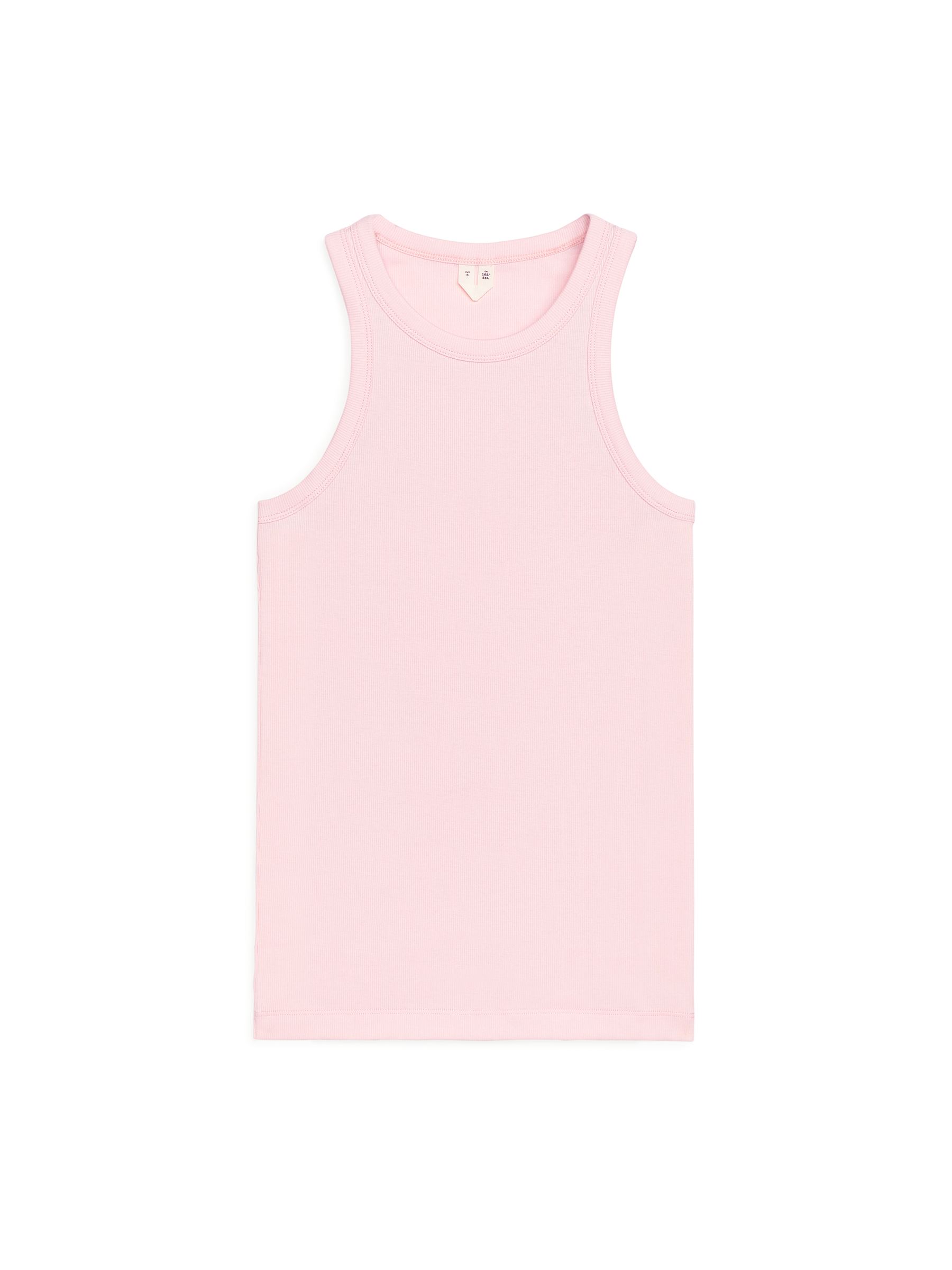 Canotta in stile olimpionico a coste - Light Pink - Regular fit - Women - StillMedia/DescriptiveStillLife - 1