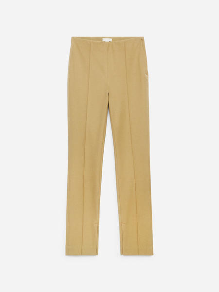 Smock Waist Ankle Trousers Light Beige