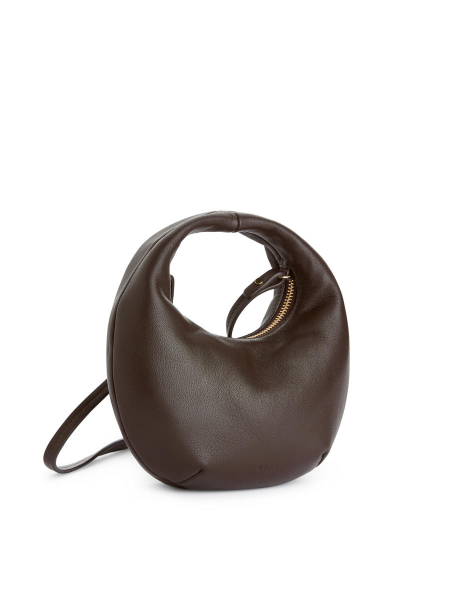 Rounded Mini Bag-#52453E-7887