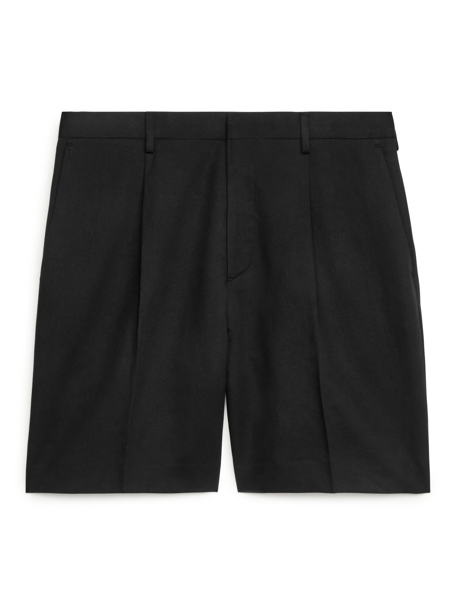 LooseCottonLinenShorts - Black - Luźny fason - men - StillMedia/DescriptiveStillLife - 1