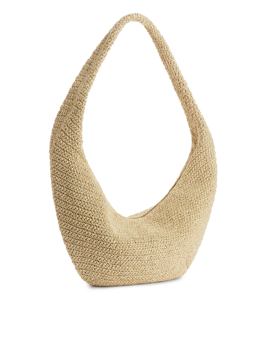 Rounded Straw Bag-#DCD6C7-7445