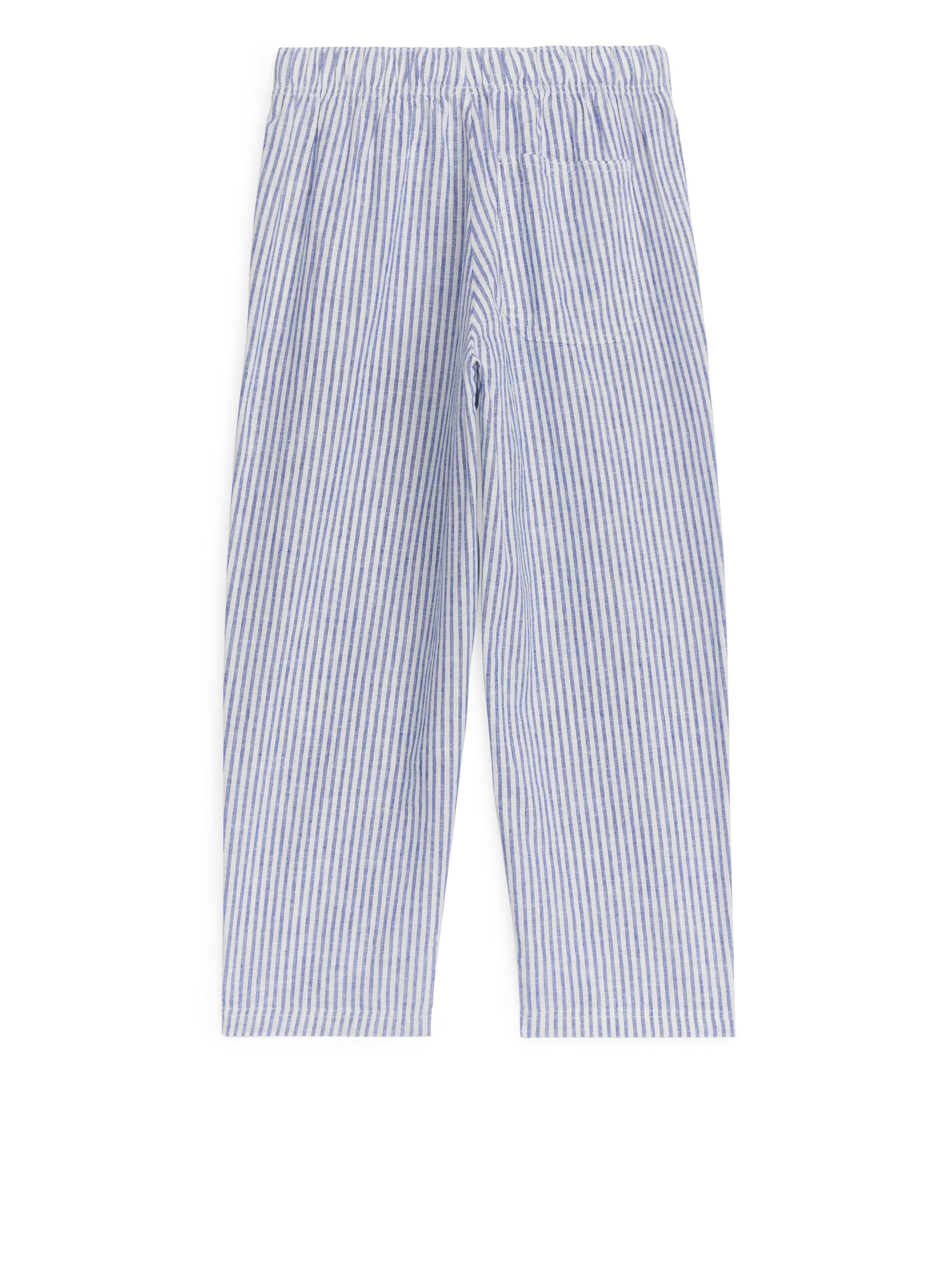 Relaxed Linen Trousers-#3B4EA3-3967