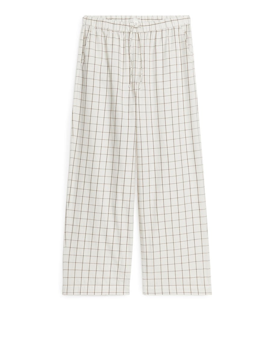 Flannel Pyjama Trousers-#F4F3E9-6607