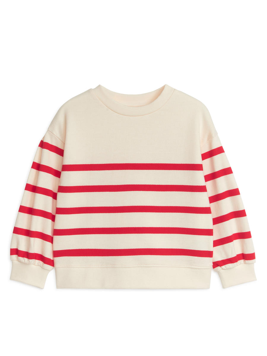 Puff Sleeve Sweatshirt-#BD3B45-5406