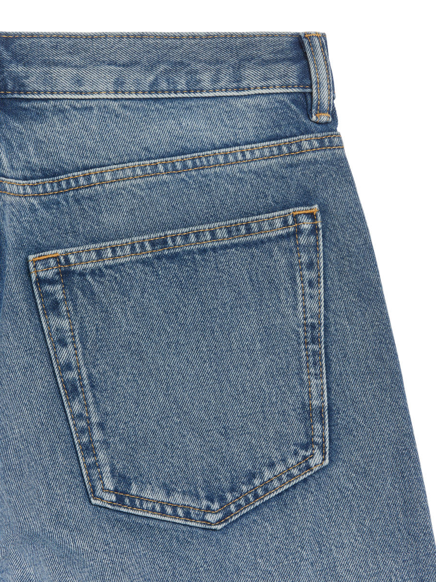 OCEAN Loose Straight Jeans-#3E4D7D-8909