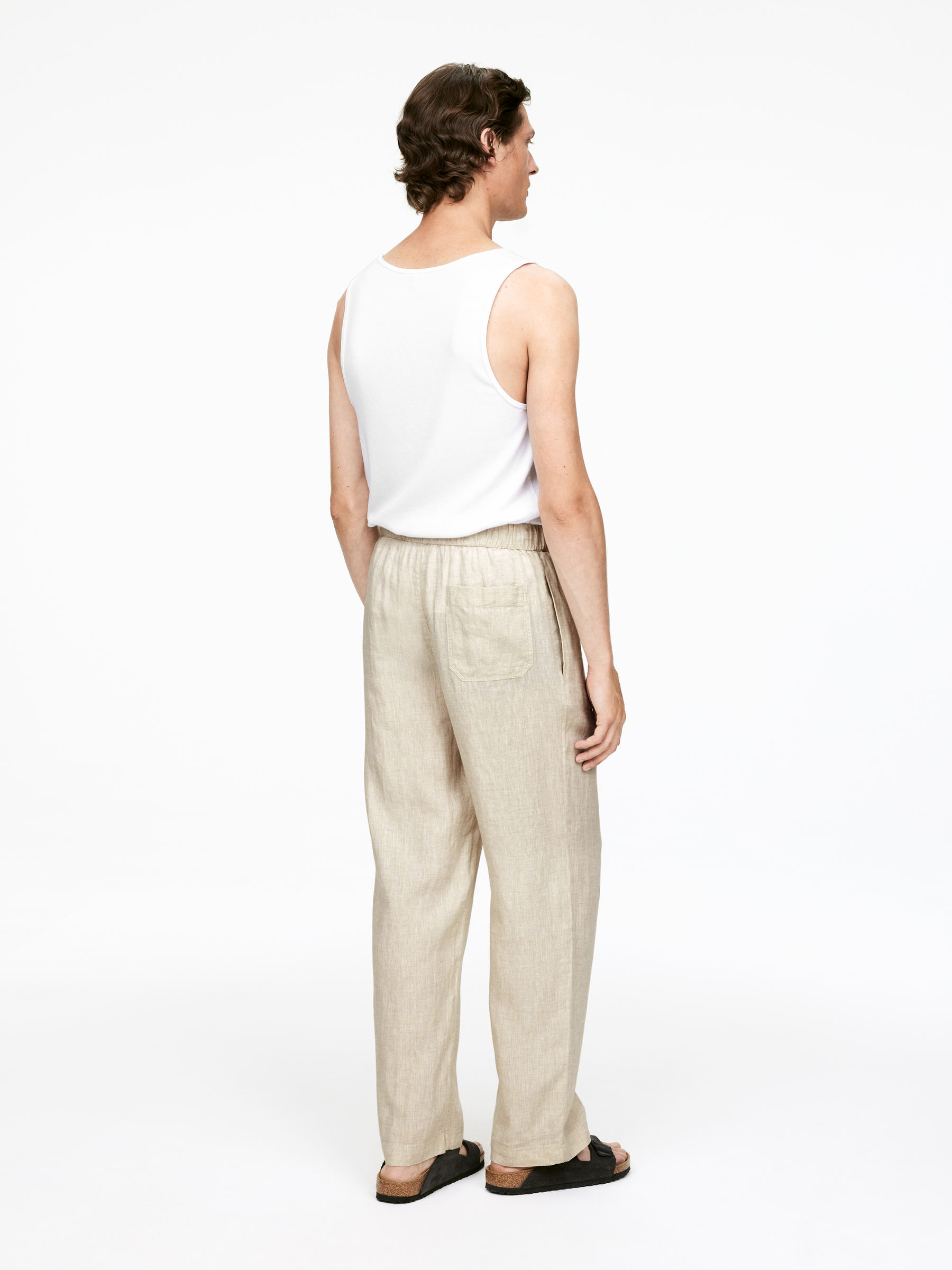 Relaxed Linen Trousers - Beige - Relaxed fit - Men - StillMedia/Lookbook - 5