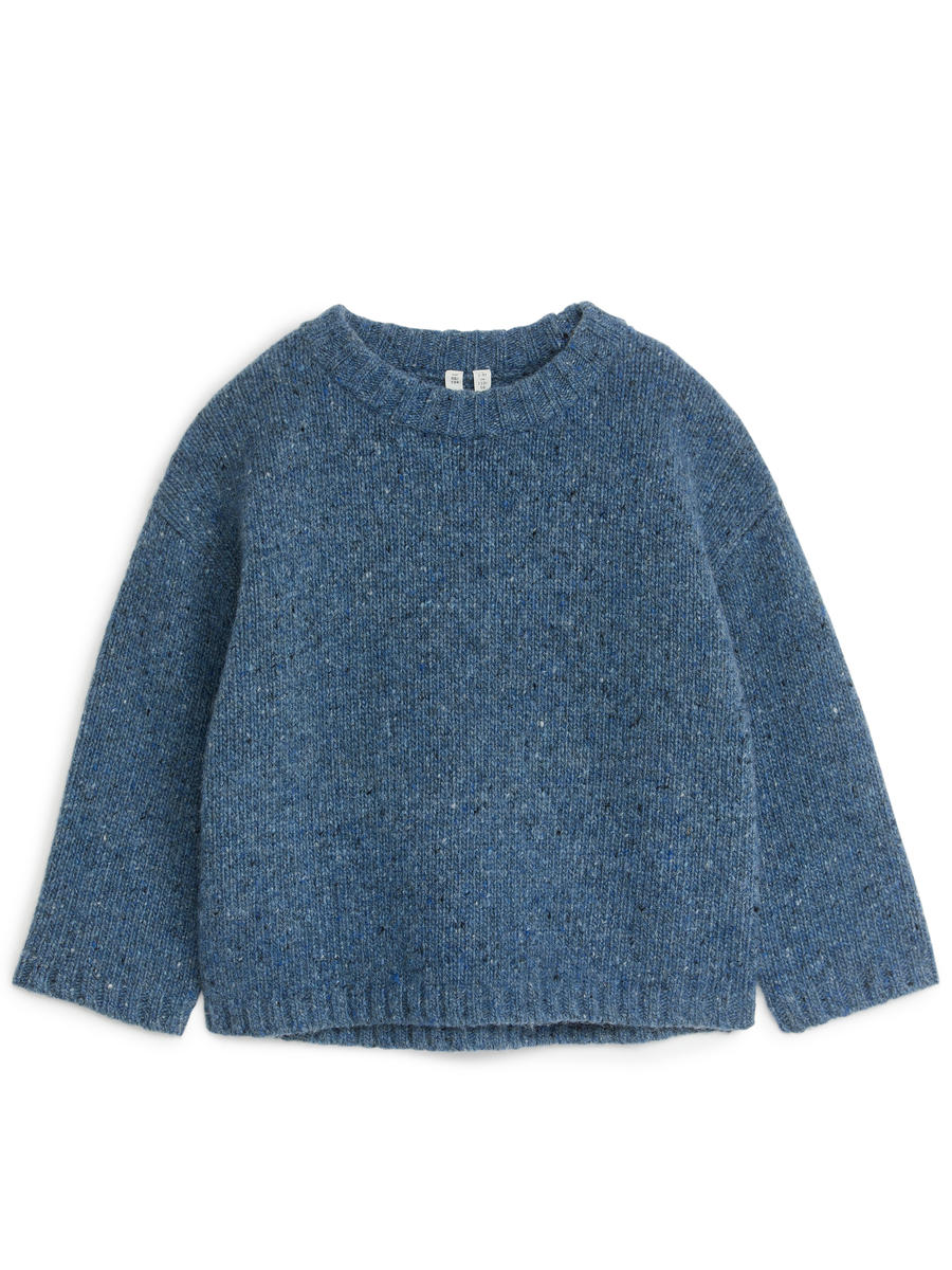 Neps Wool-Blend Jumper-#8B99AA-11168