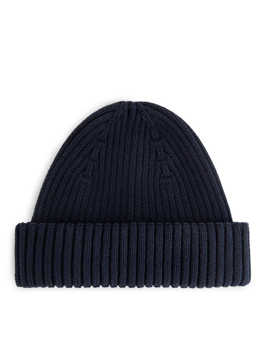 Ribbed Cotton Beanie-#282731-11950