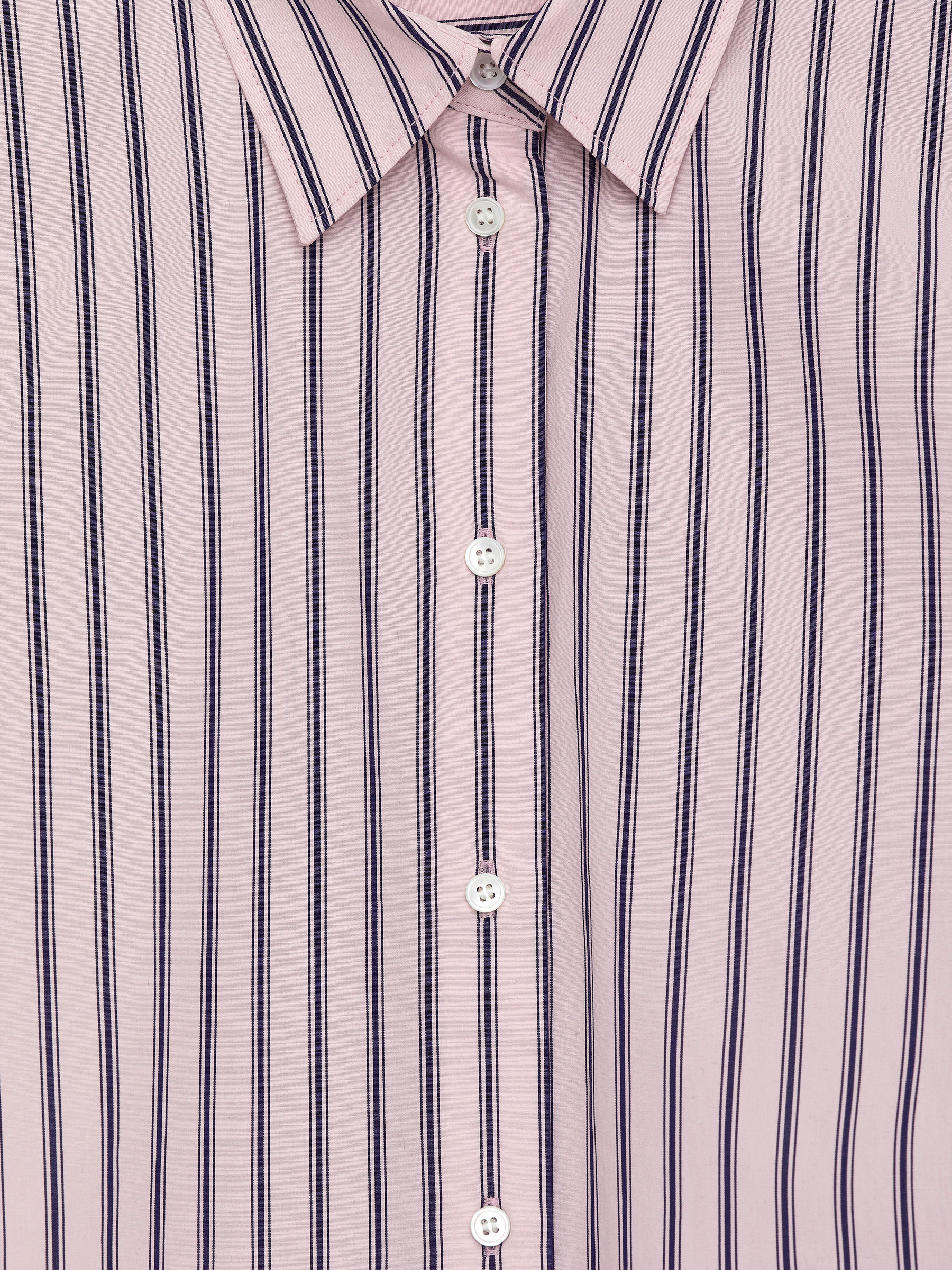 Cotton Poplin Shirt - Pink/Blue - Relaxed fit - Women - StillMedia/DescriptiveDetail - 2