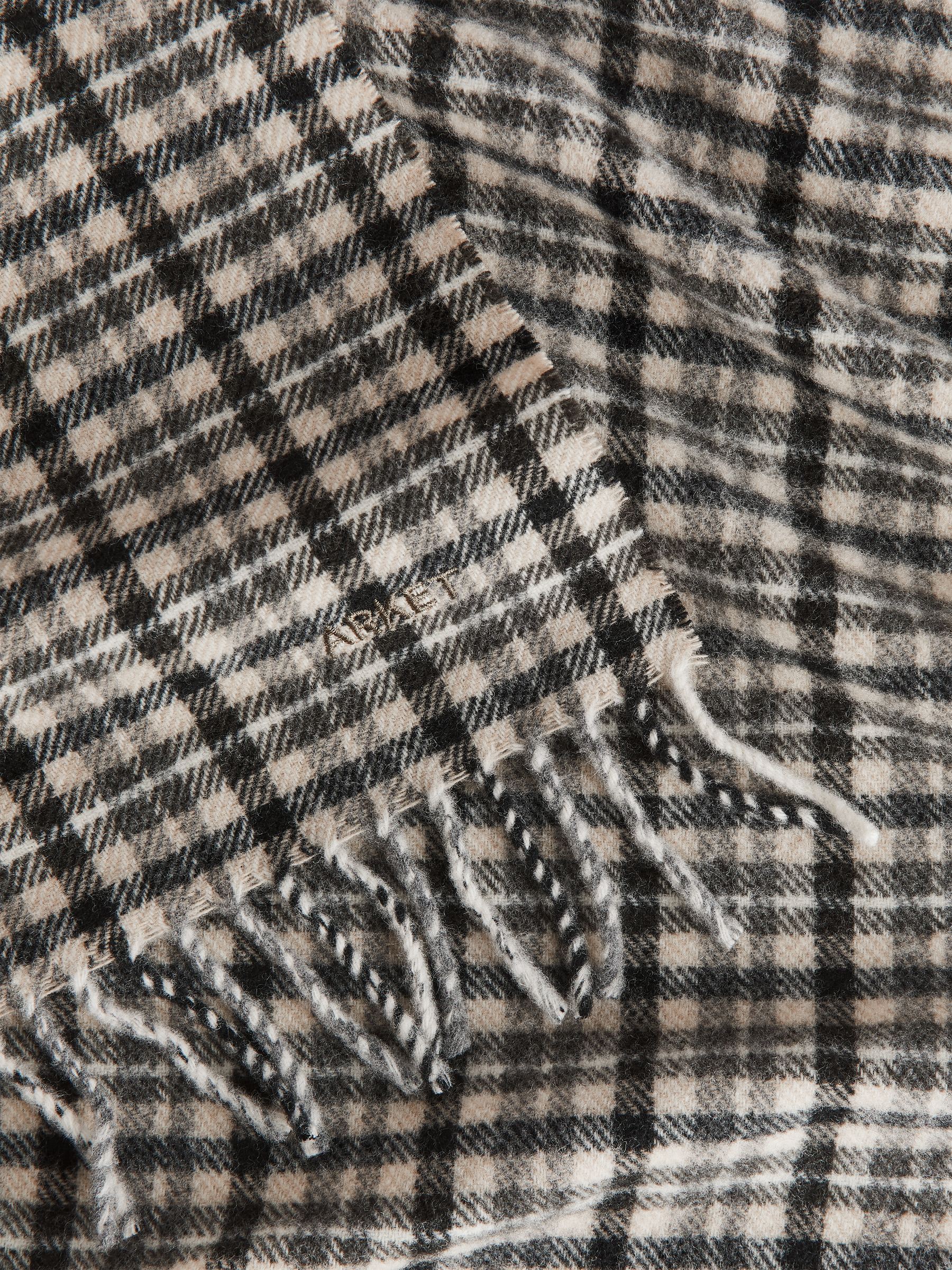 Gingham Wool Scarf - Beige/Checked - Men - StillMedia/DescriptiveDetail - 1