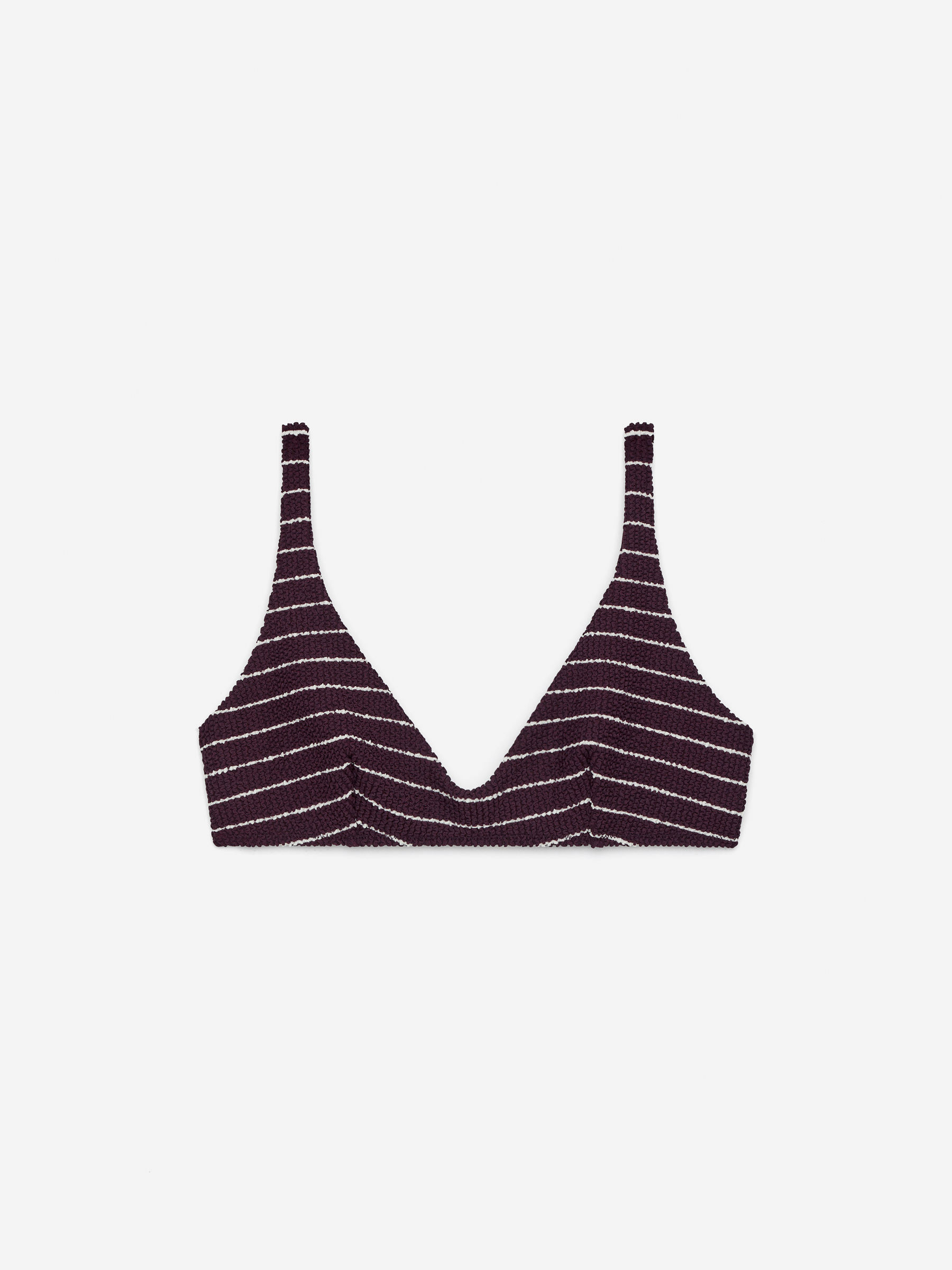 Textured Bikini Top-Red-15371