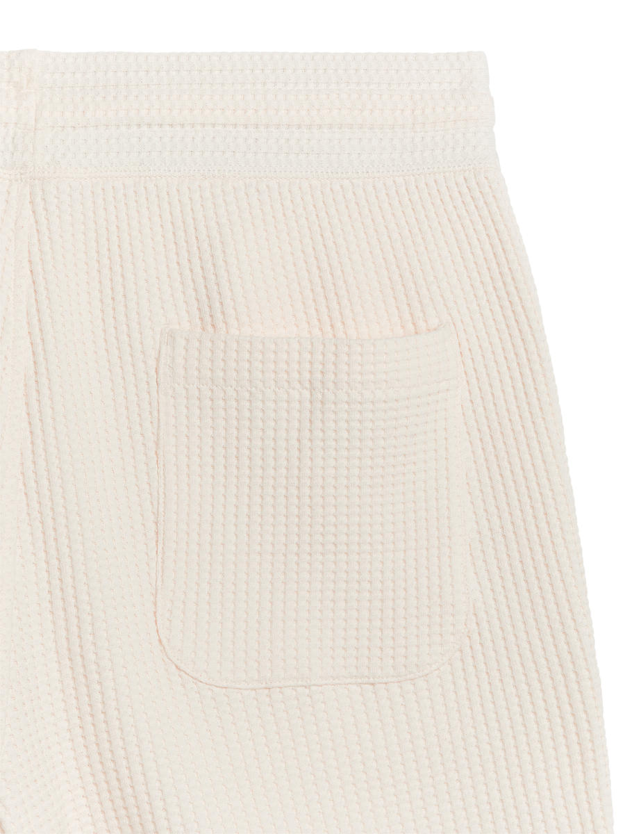 Baumwollshorts mit Waffelmuster-#E9E2D6-4799