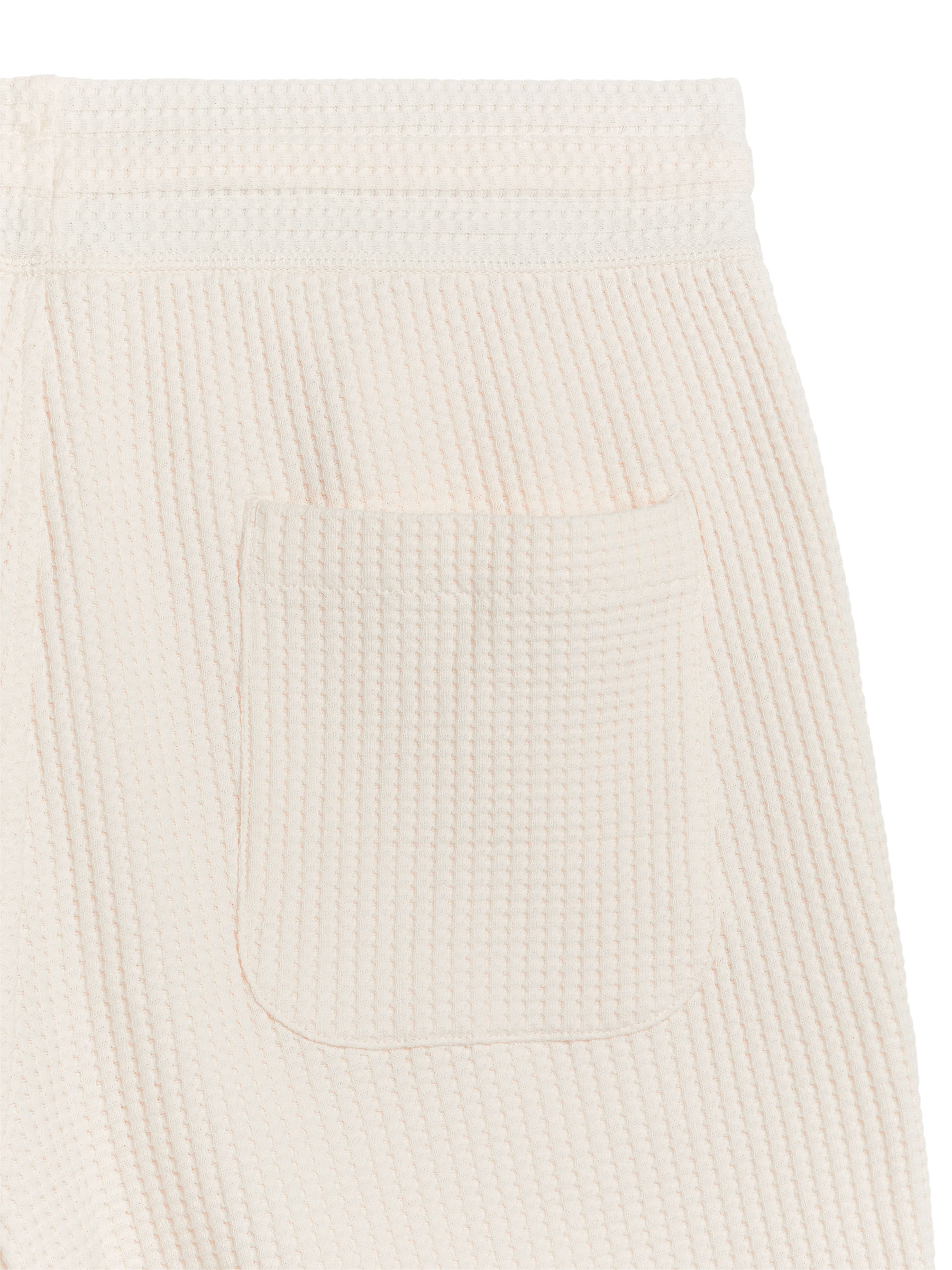 Våffelstickade bomullsshorts - Off-white - Regular fit - Men - StillMedia/DescriptiveDetail - 2