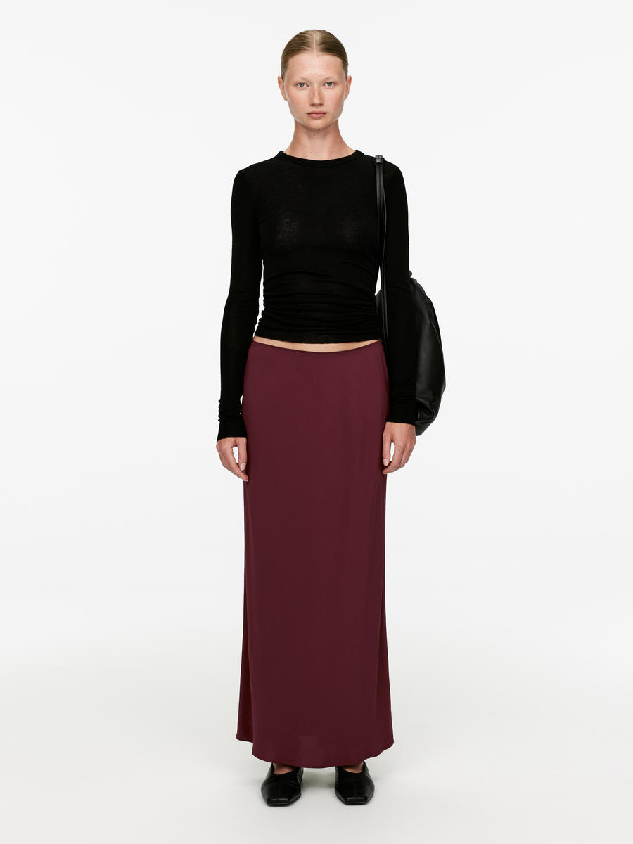 Burgundy skirt maxi best sale